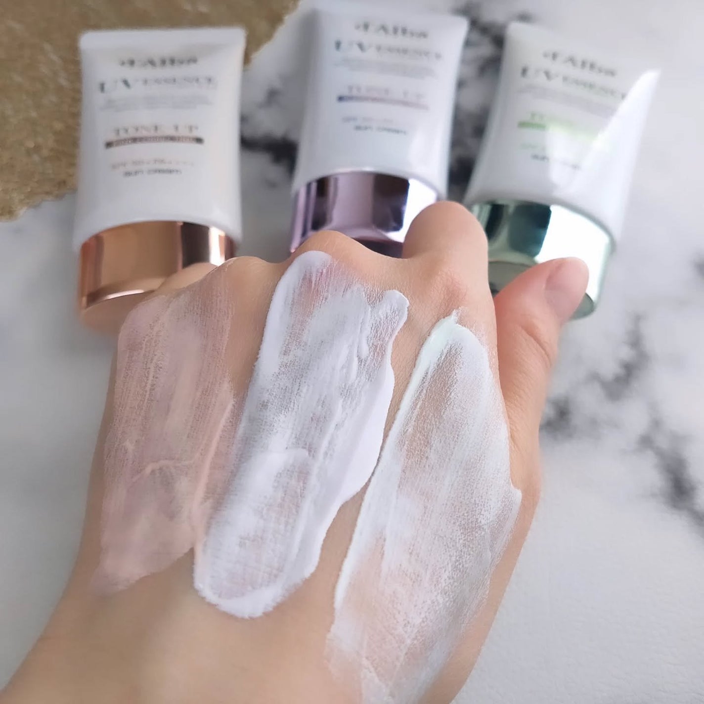 ダルバ ウォータフル トーンアップ サンクリーム(パープル)/ダルバ/日焼け止めクリームを使ったクチコミ(4枚目)