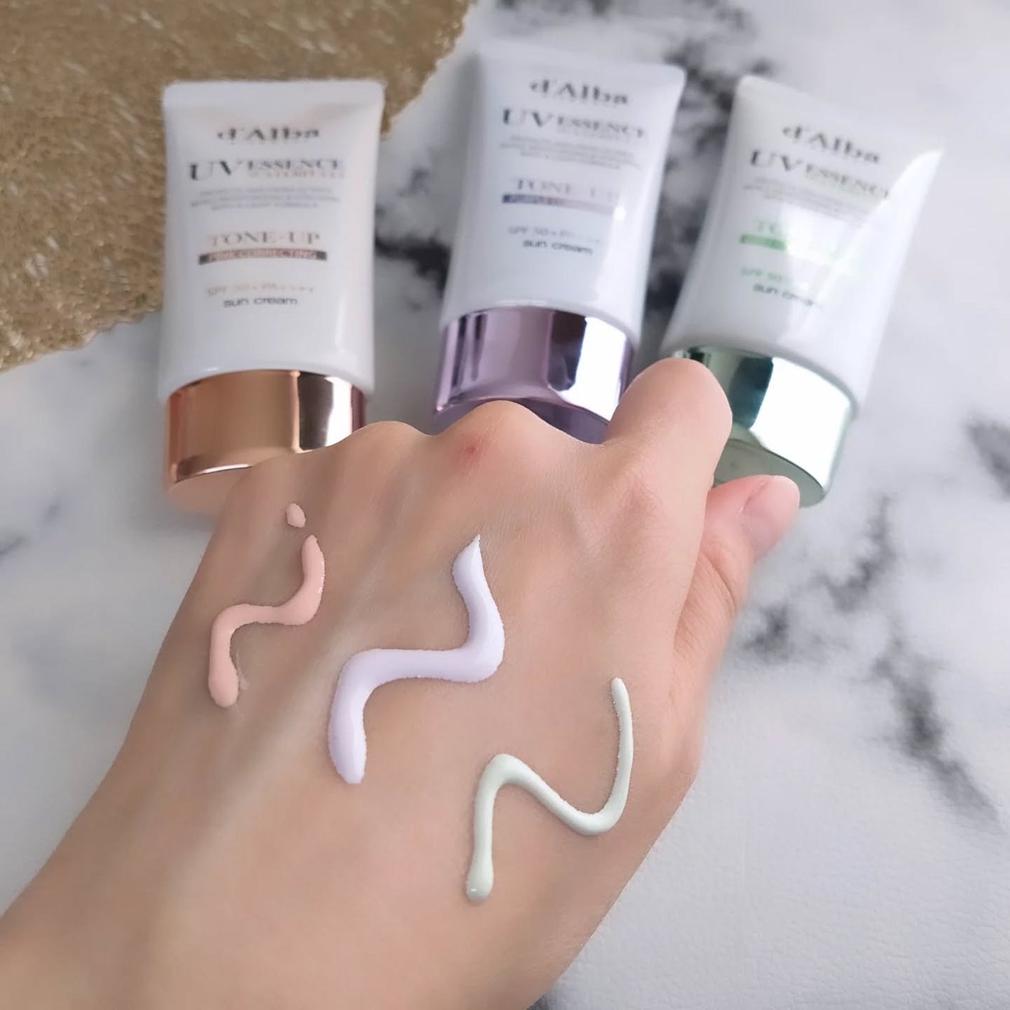 ダルバ ウォータフル トーンアップ サンクリーム(パープル)/ダルバ/日焼け止めクリームを使ったクチコミ(3枚目)