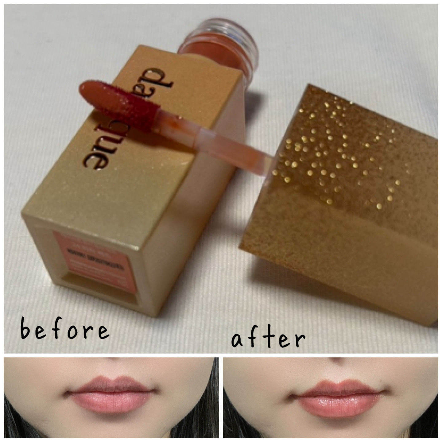 ジューシーデュイティント 24 ピーチファズ/dasique/リップティントを使ったクチコミ（3枚目）