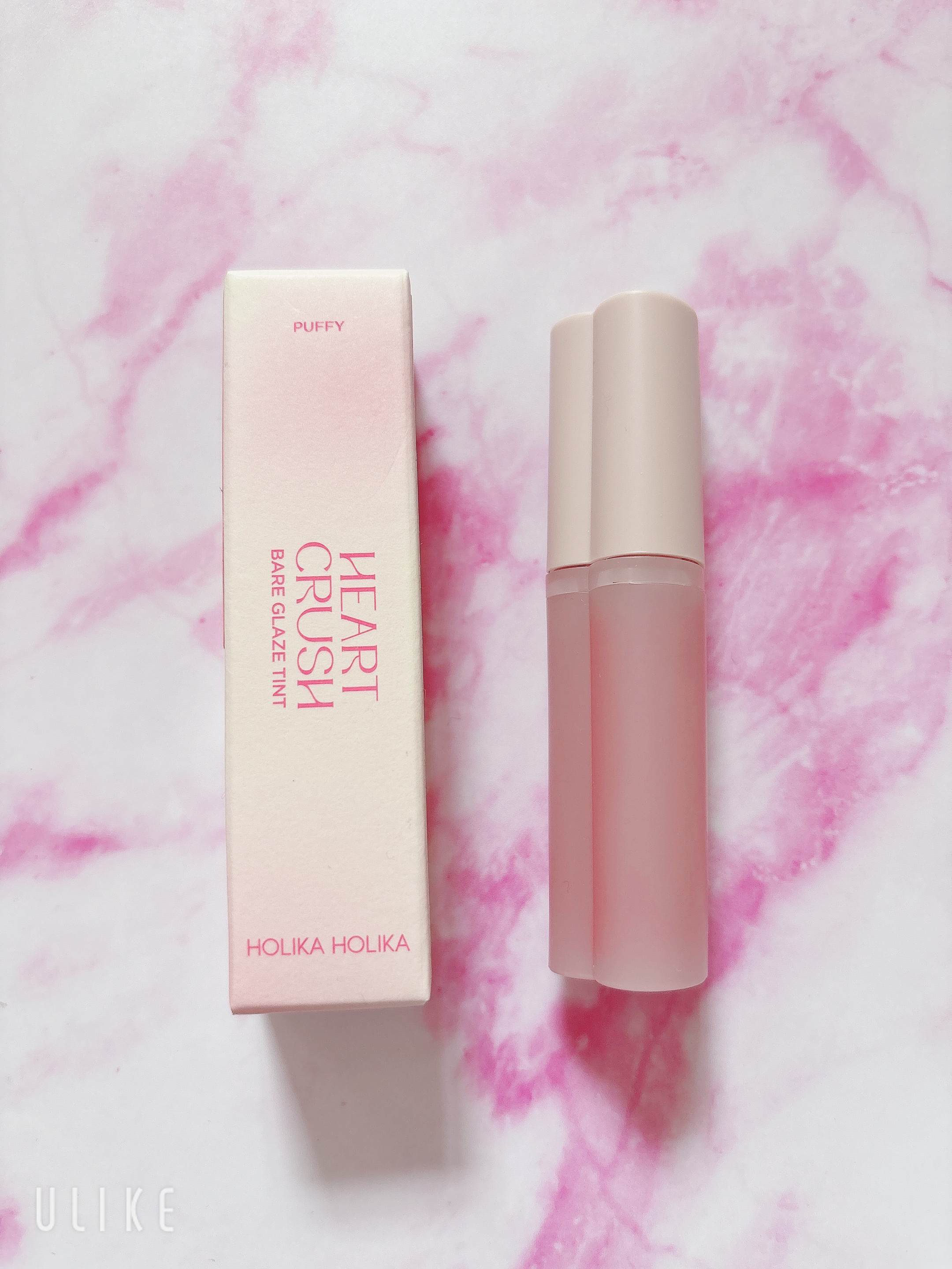 ハートクラッシュ ベアグレイズティント 06 パフィ(PUFFY)/HOLIKA HOLIKA/リップティントを使ったクチコミ（1枚目）