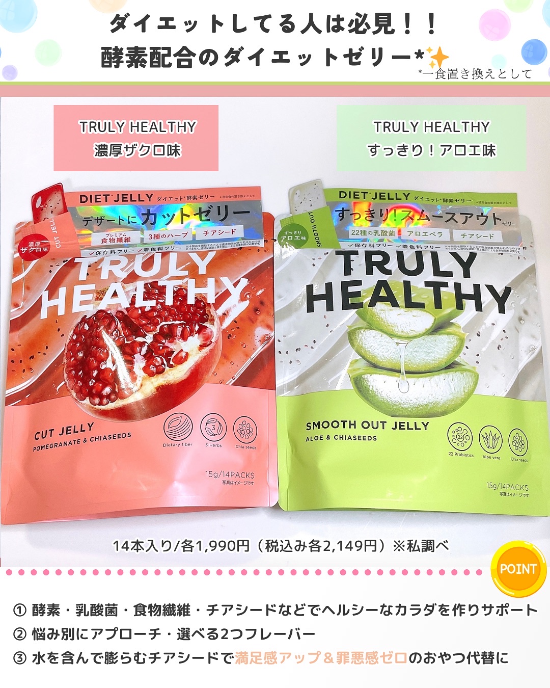 TRULY HEALTHY カットゼリー/新谷酵素/その他食品を使ったクチコミ（2枚目）