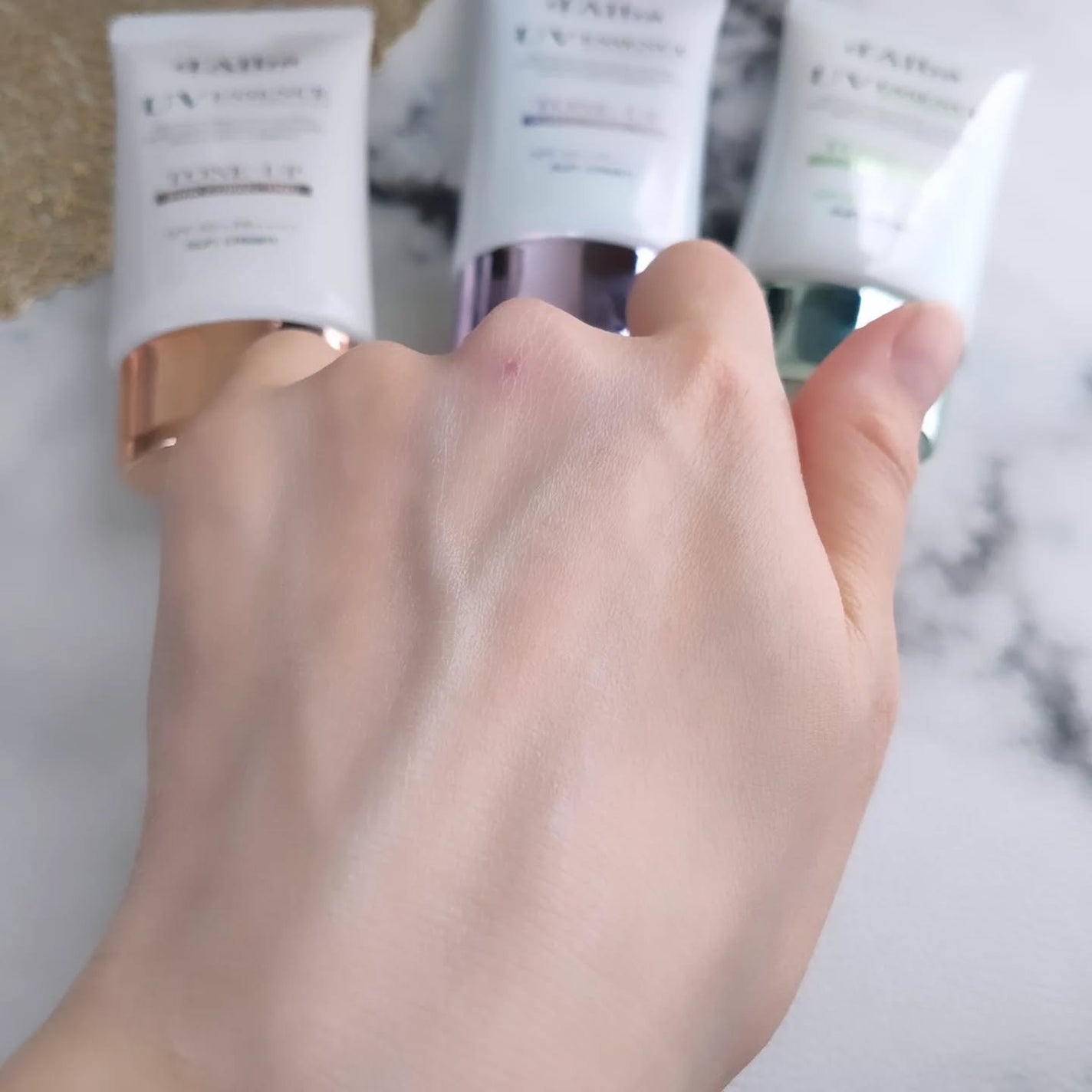 ダルバ ウォータフル トーンアップ サンクリーム(パープル)/ダルバ/日焼け止めクリームを使ったクチコミ(6枚目)