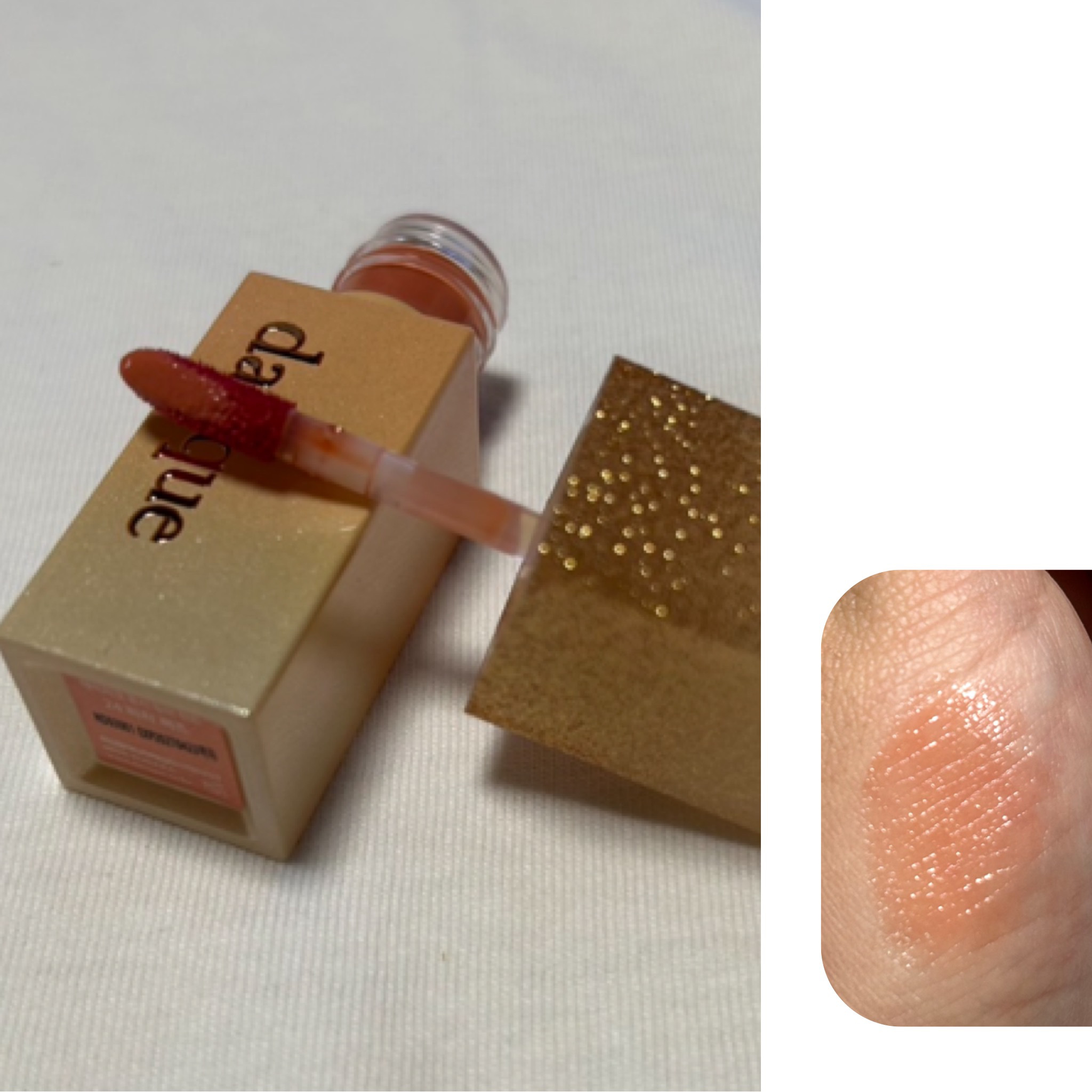 ジューシーデュイティント 24 ピーチファズ/dasique/リップティントを使ったクチコミ（2枚目）