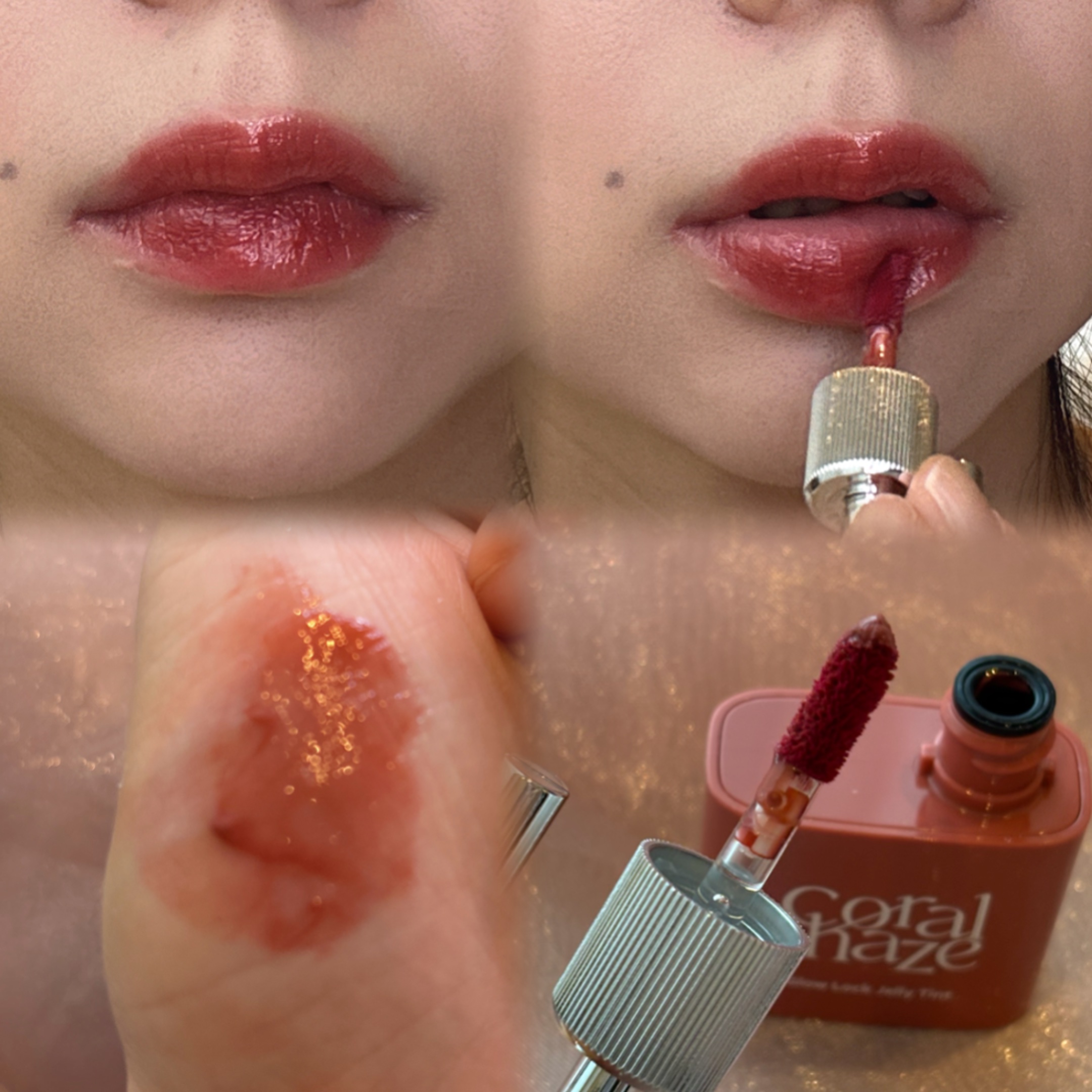 ボリューマイジングフォンデュリップ D01 インテンション/Coralhaze/口紅を使ったクチコミ（3枚目）