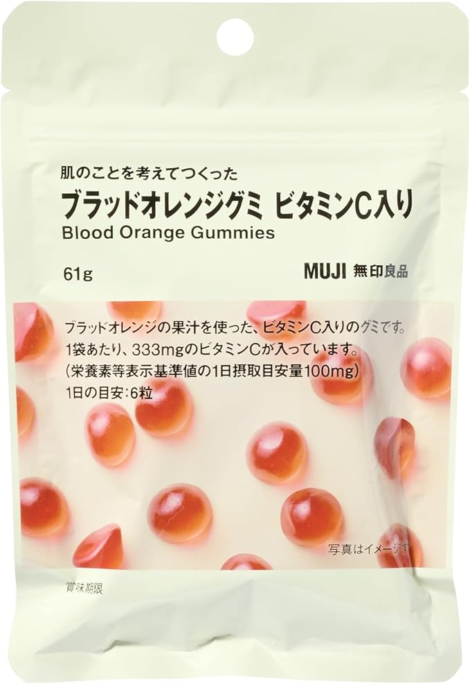 肌のことを考えてつくった ブラッドオレンジグミ ビタミンＣ入り / 無印良品