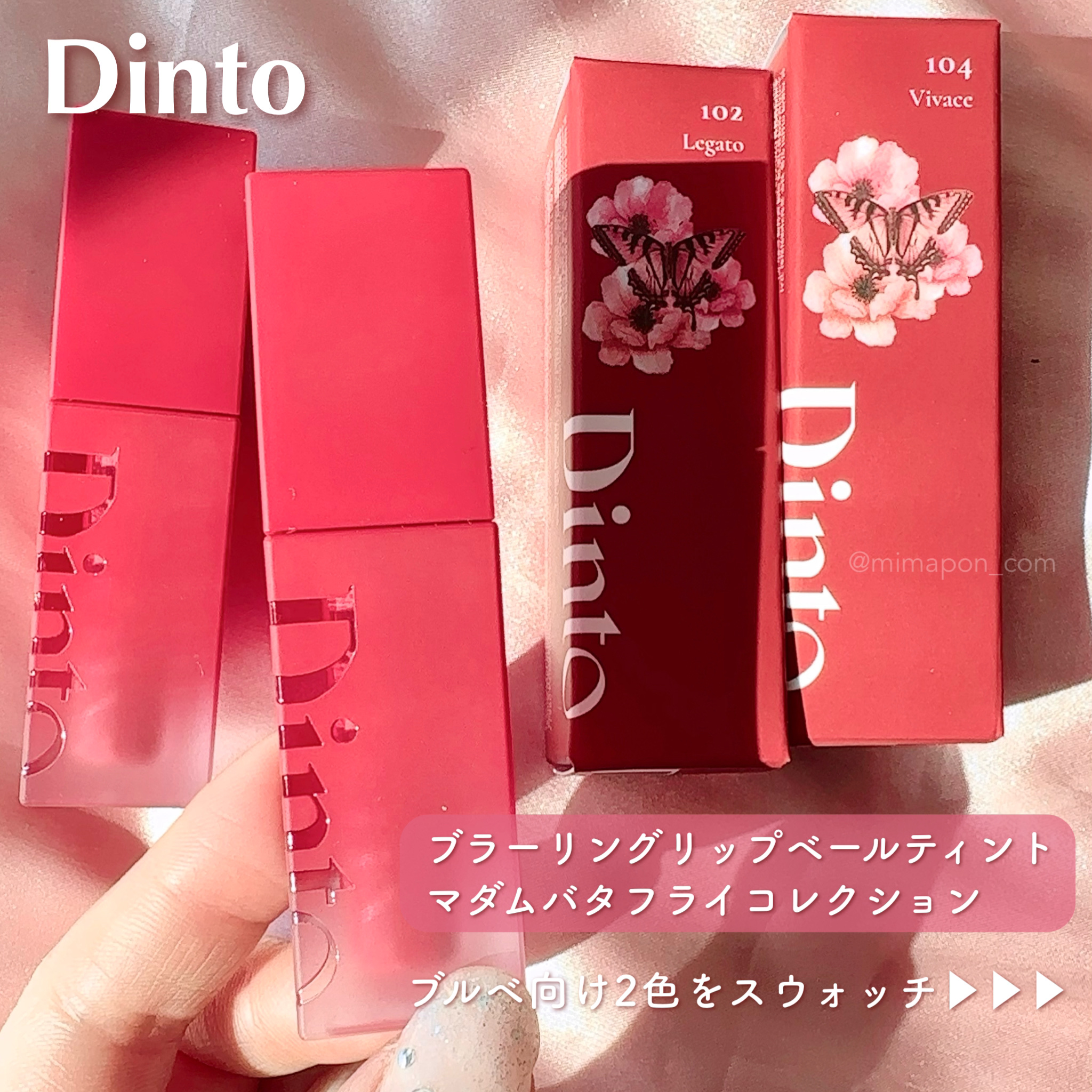 マダムバタフライコレクション ブラーニングリップベール/Dinto/口紅を使ったクチコミ（2枚目）