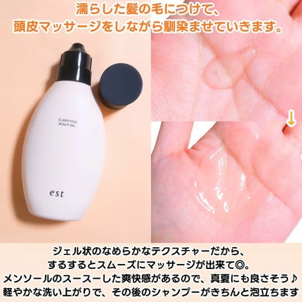 クラリファイイング スカルプジェル/est/頭皮クレンジングを使ったクチコミ(3枚目)