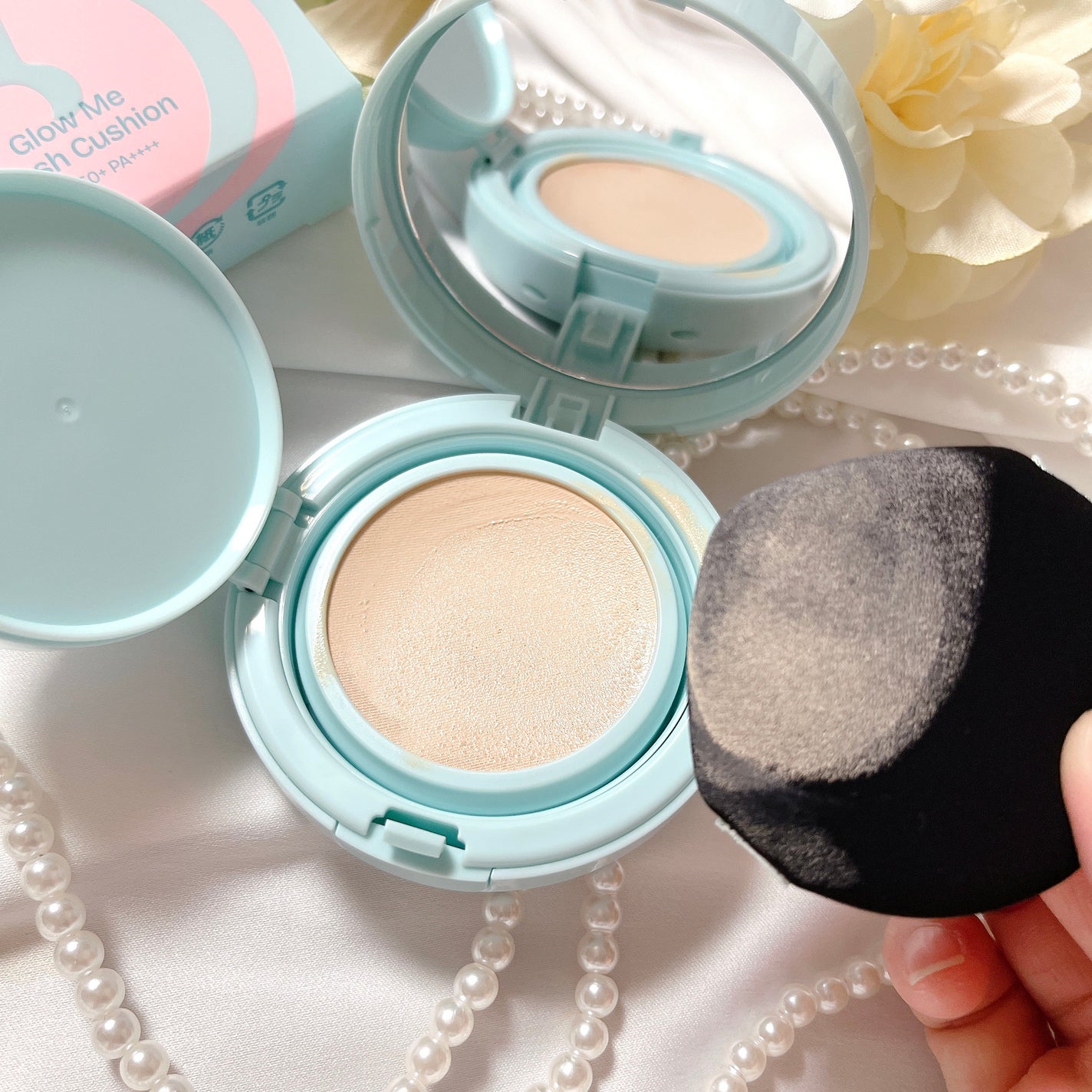 Glow me mesh cushion /Likebel/クッションファンデーションを使ったクチコミ(4枚目)