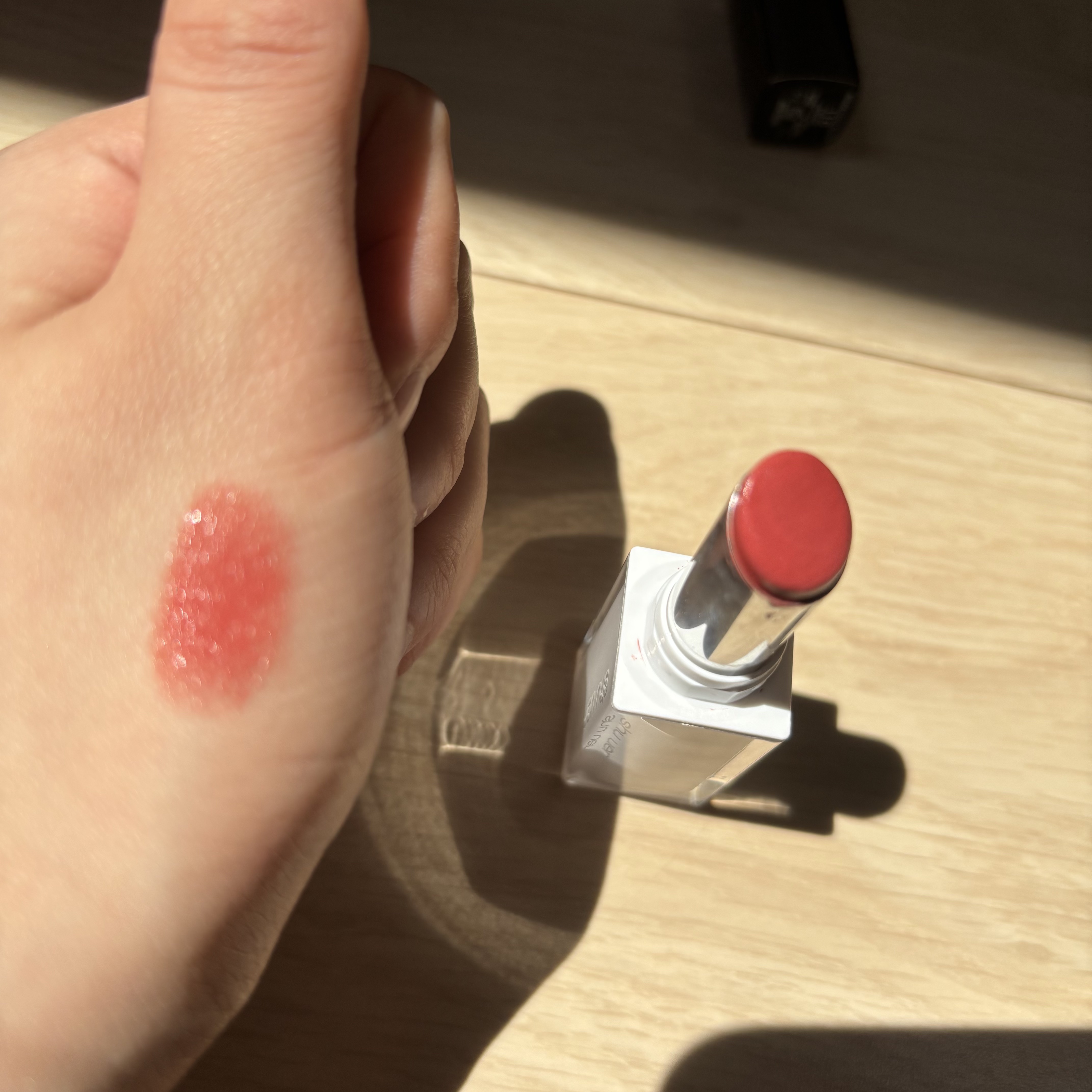 キヌケアヌード PK 364 イチゴミルク/shu uemura/口紅を使ったクチコミ（3枚目）