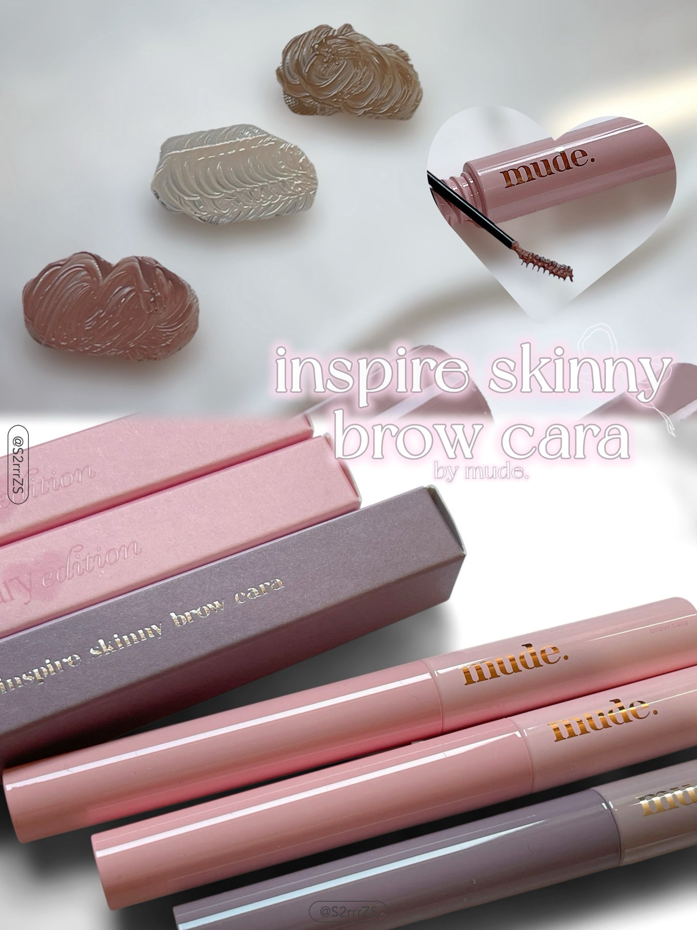 インスパイアスキニーブロウカラ/mude/眉マスカラを使ったクチコミ(1枚目)