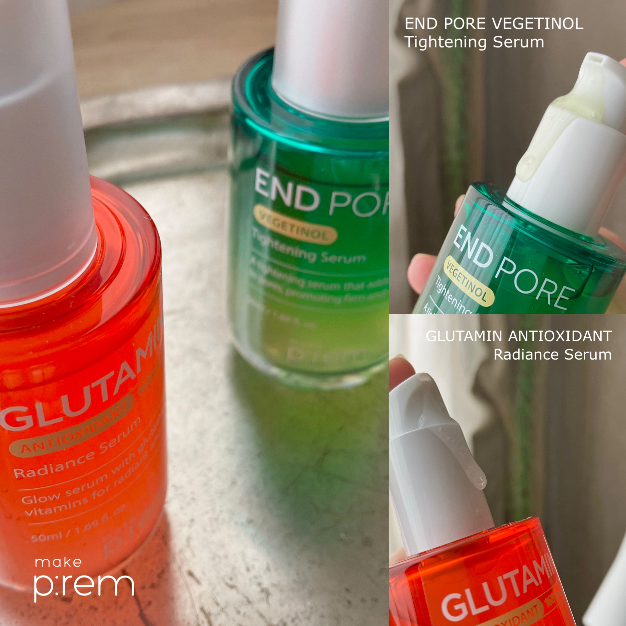 グルタミン抗酸化光彩セラム/make prem/美容液を使ったクチコミ（2枚目）