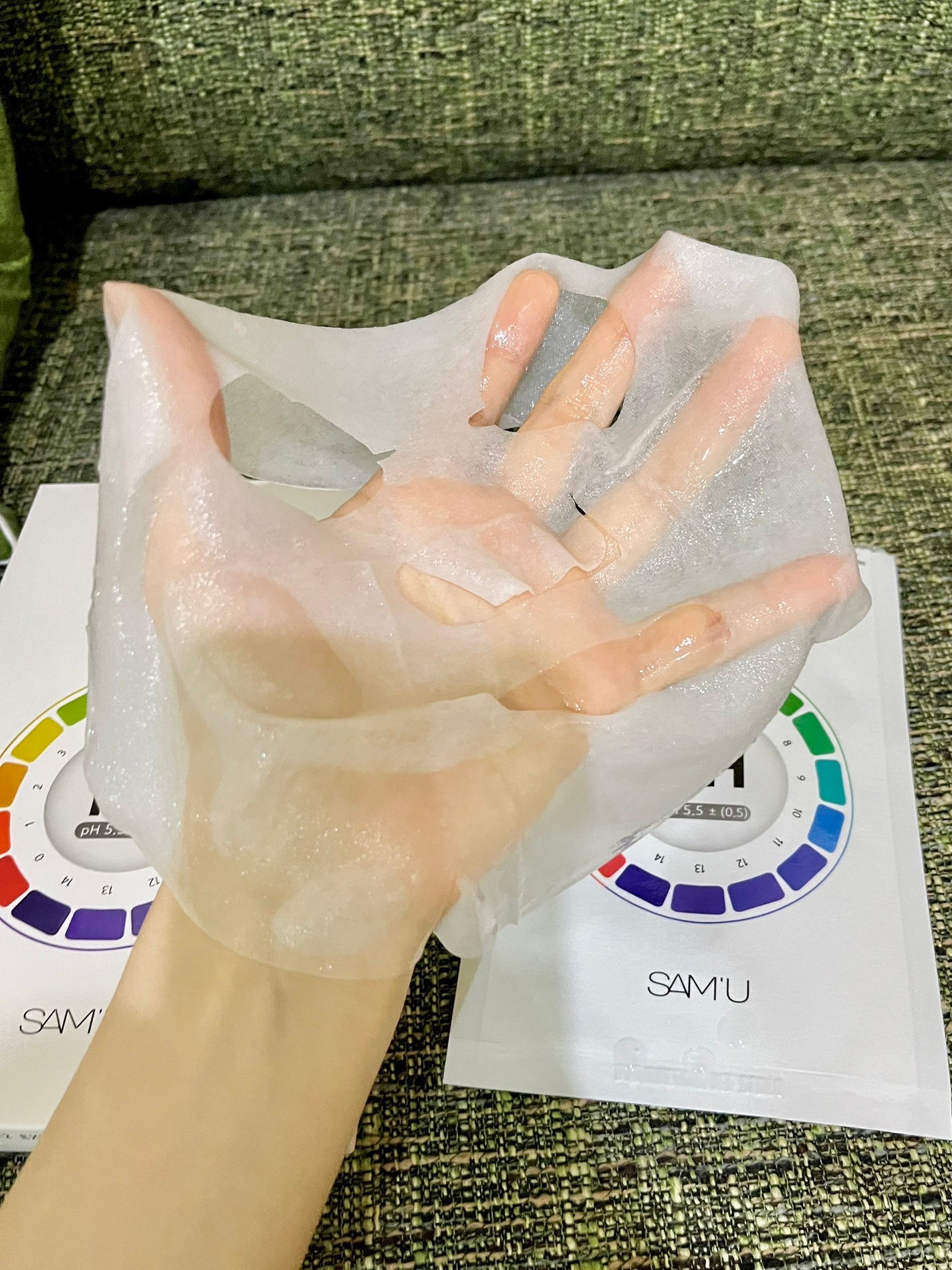 PHセンシティブマスクスージング&モイスト/SAM'U/シートマスク・パックを使ったクチコミ(4枚目)