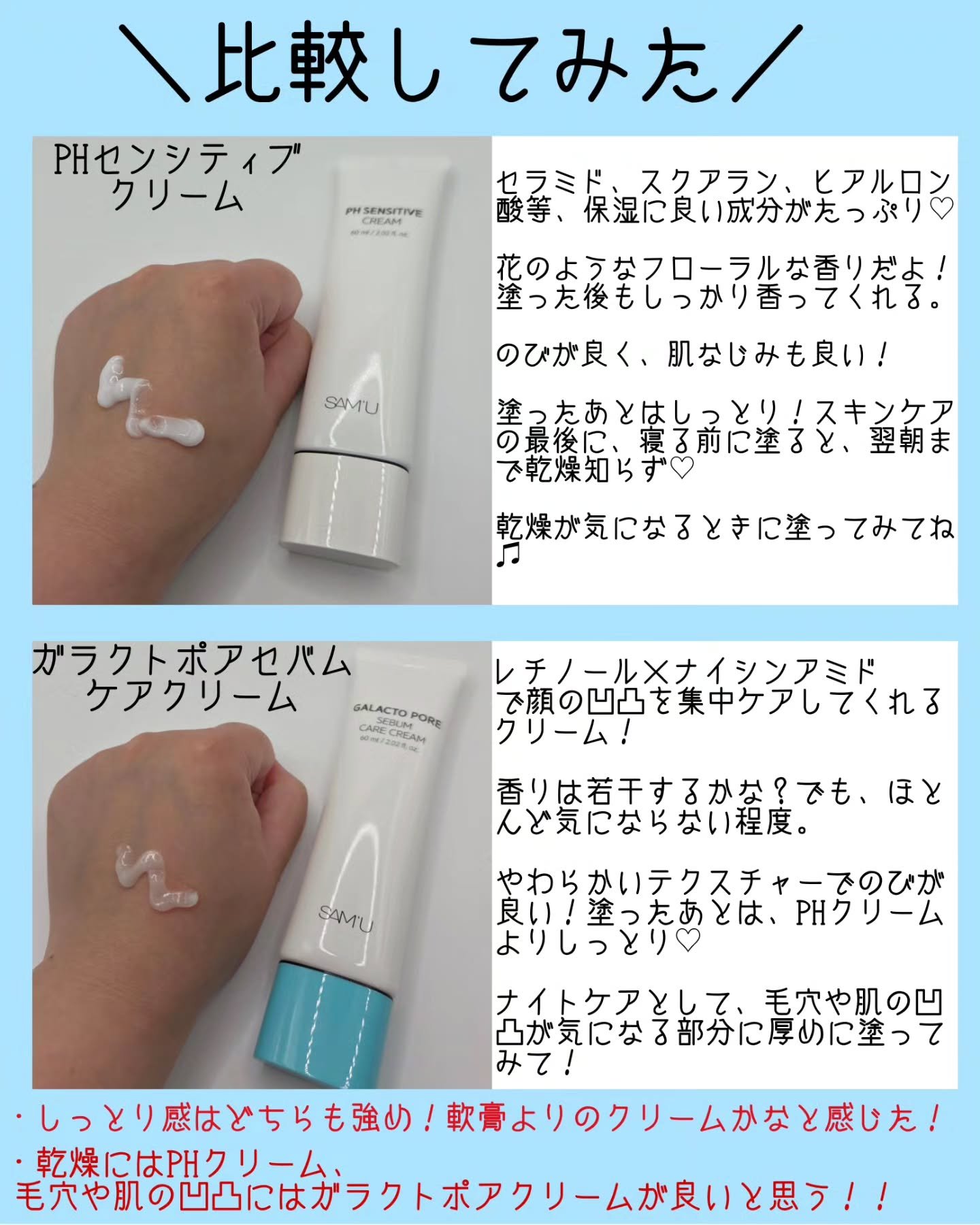 サミュ ガラクトポア セバムケアクリーム/SAM'U/フェイスクリームを使ったクチコミ（2枚目）