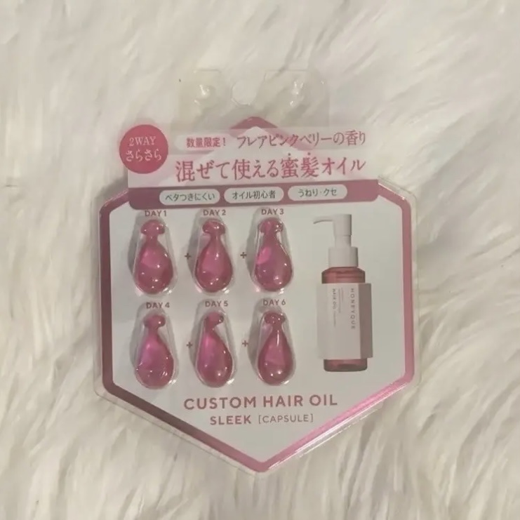 ディープリペア カスタムヘアオイル スリーク フレアピンクベリーの香り 500mg×6個/ハニーク/ヘアオイルを使ったクチコミ（1枚目）