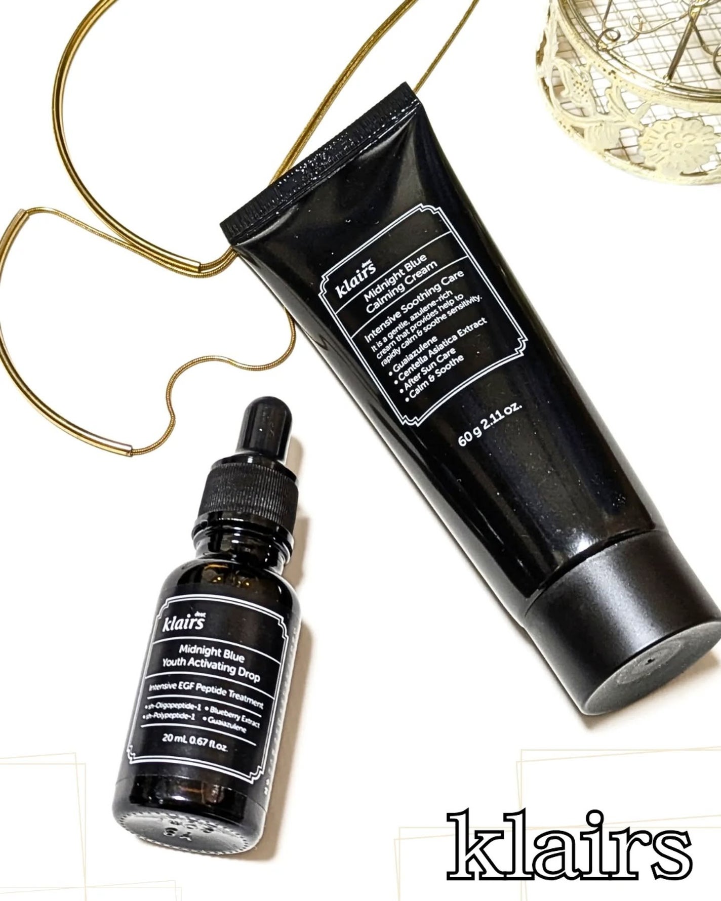 ミッドナイトブルーカーミングクリーム/Klairs/フェイスクリームを使ったクチコミ(1枚目)