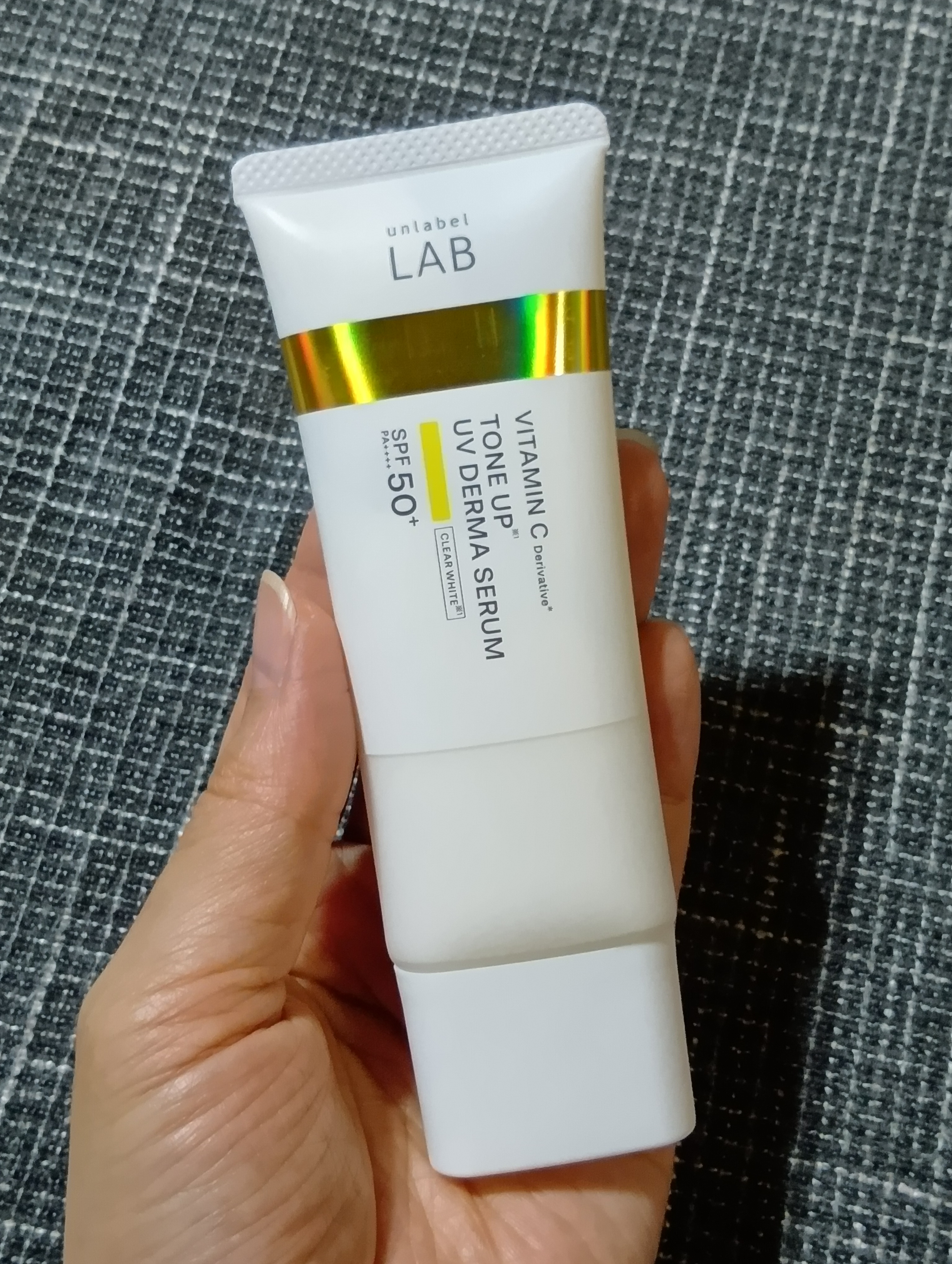 アンレーベル ラボ V トーンアップ UVセラム クリアホワイト/unlabel/日焼け止めクリームを使ったクチコミ（1枚目）