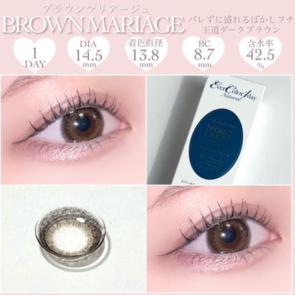 エバーカラーワンデーナチュラル モイストレーベルUV/エバーカラー/ワンデー(1DAY)カラコンを使ったクチコミ(8枚目)