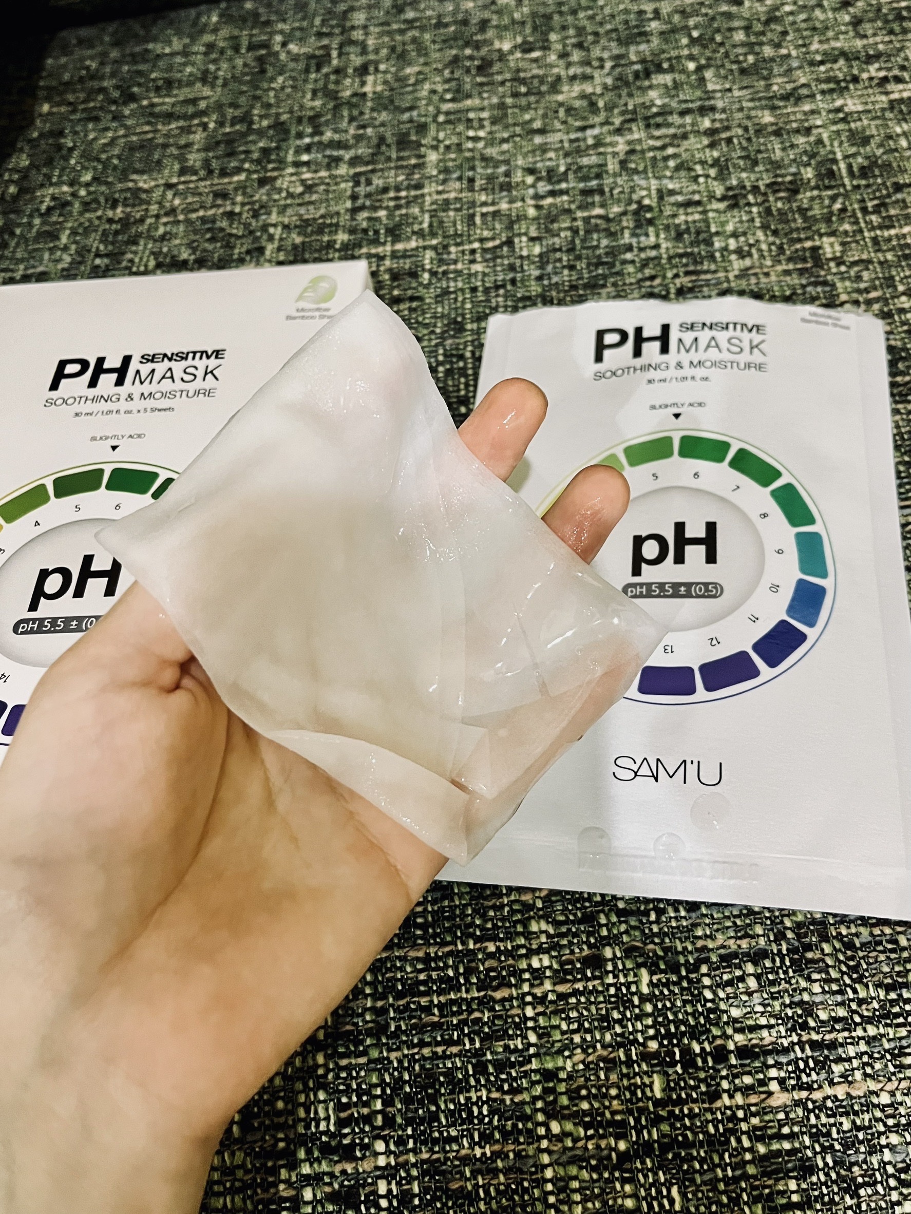 PHセンシティブマスクスージング＆モイスト/SAM'U/シートマスク・パックを使ったクチコミ（3枚目）