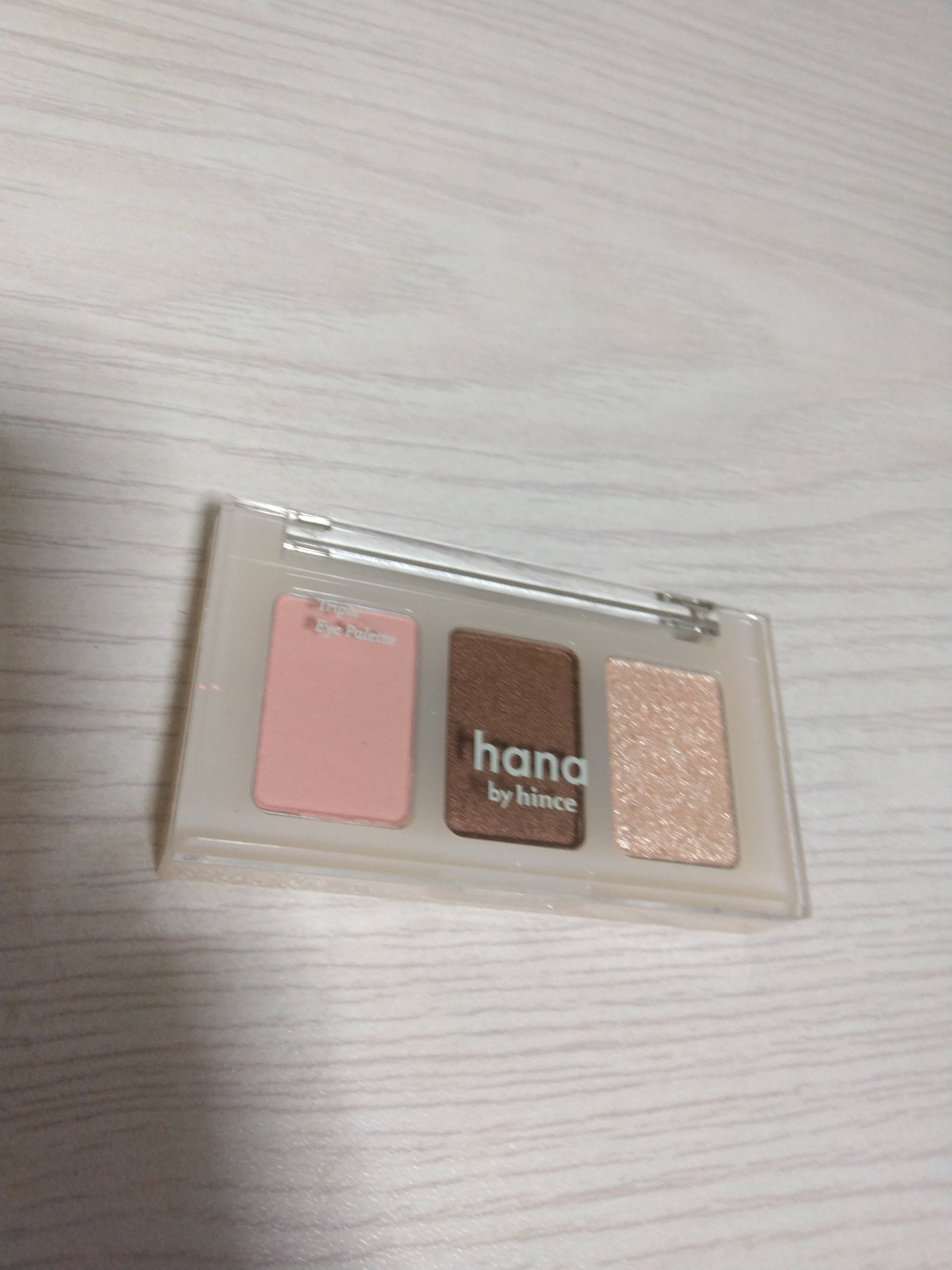 トリプルアイパレット 01 モモ/hana by hince/アイシャドウパレットを使ったクチコミ（2枚目）