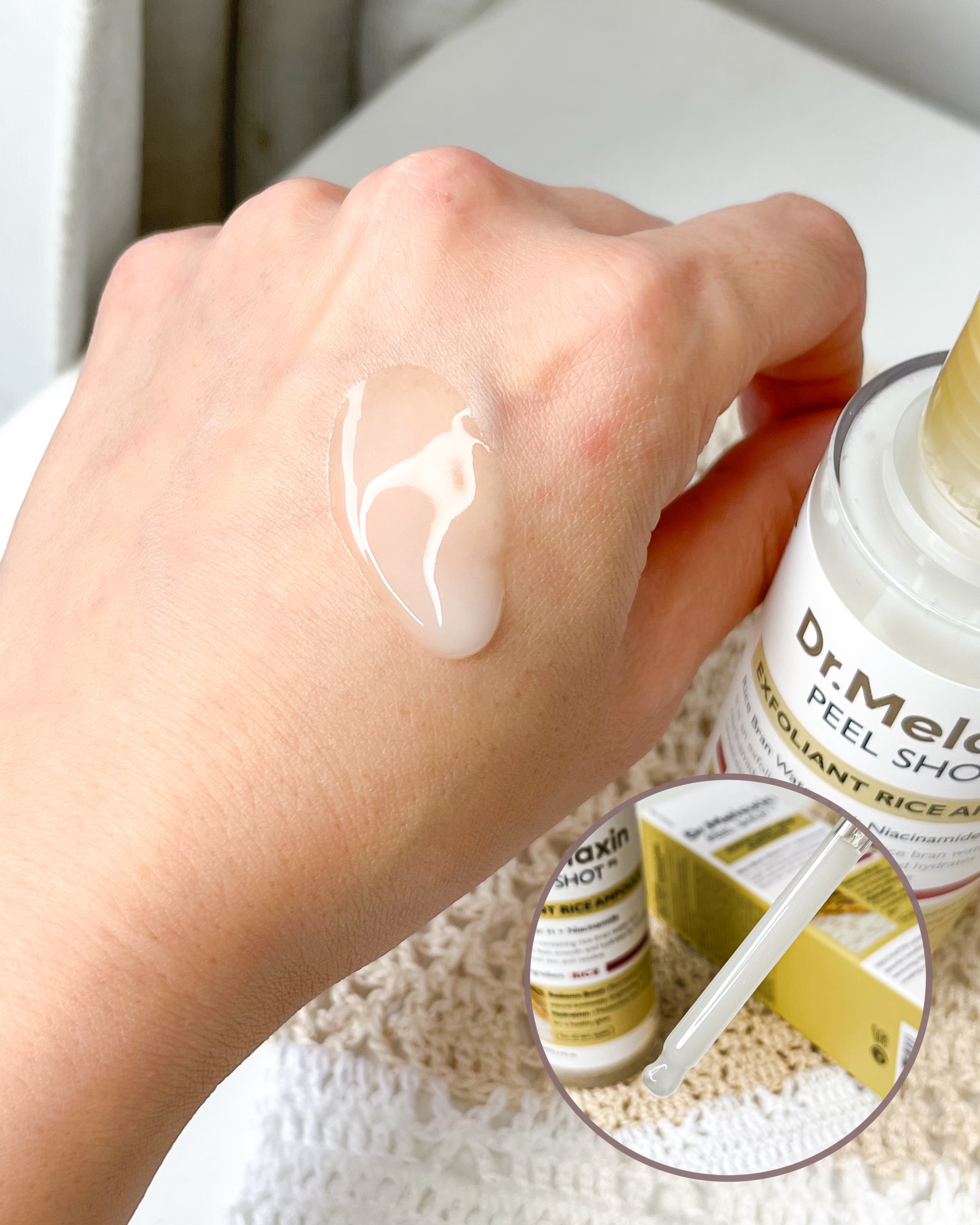 白米ピールショットゴマージュアンプル/Dr.Melaxin/美容液を使ったクチコミ（3枚目）