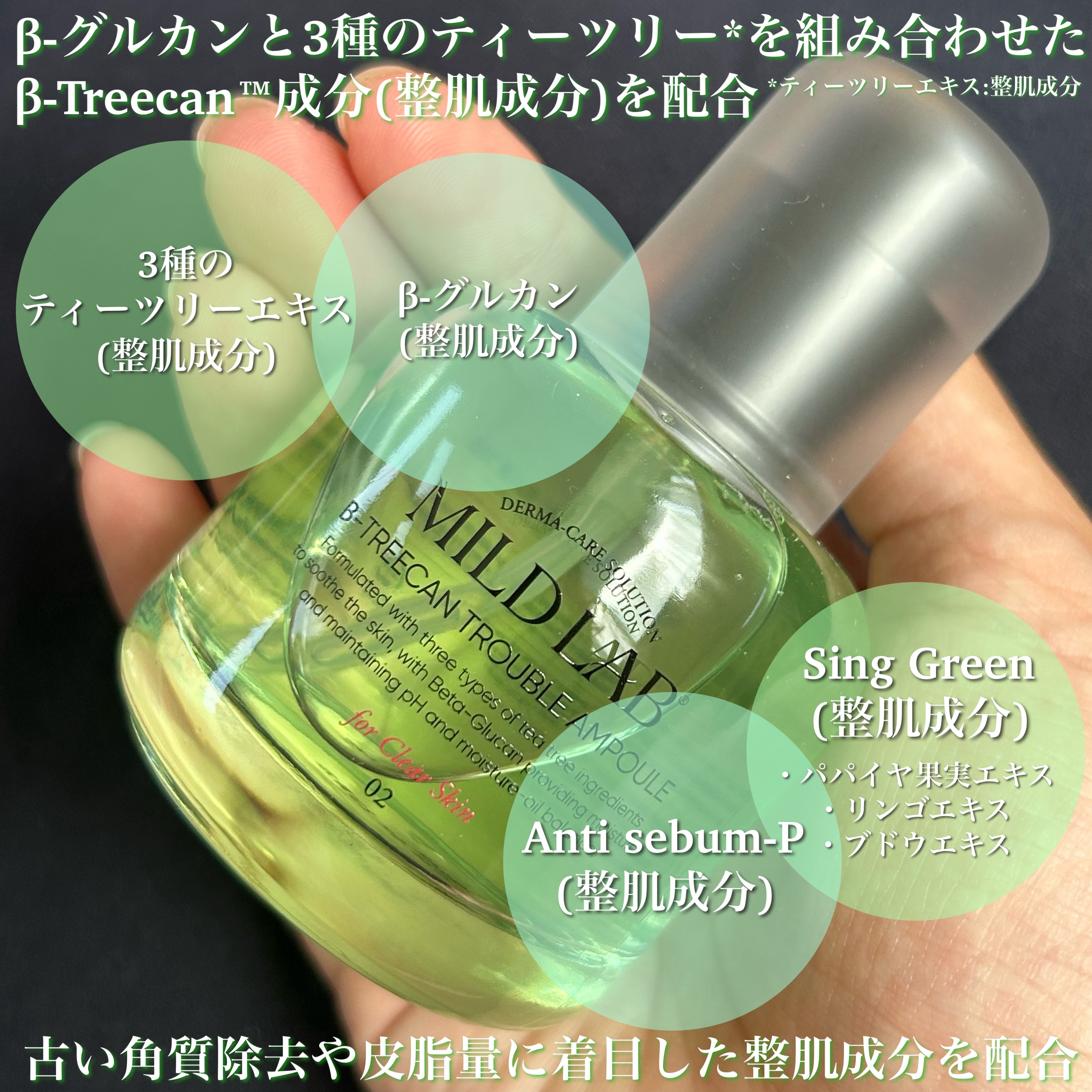 ベターツリカン肌荒れ美容液/Mildlab/美容液を使ったクチコミ（2枚目）