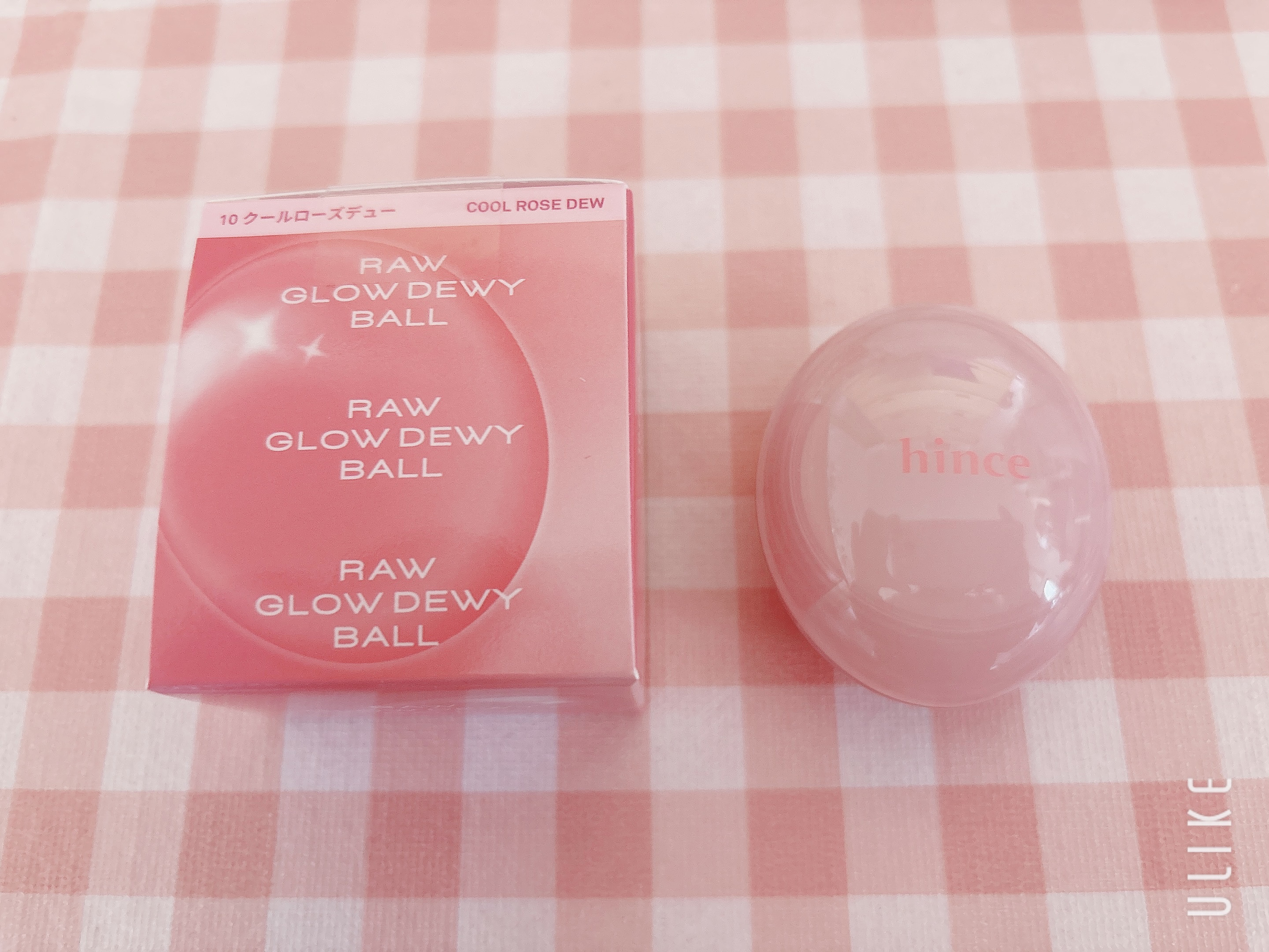 ロウグロウデューイーボール 10 クールローズデュー/hince/リップバームを使ったクチコミ（1枚目）