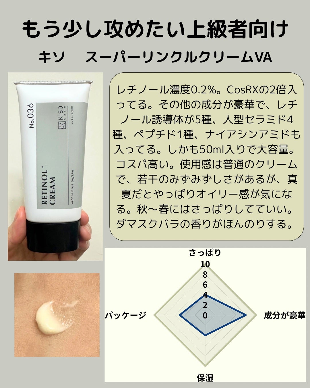 スーパーリンクルクリームVA/KISO/フェイスクリームを使ったクチコミ(5枚目)