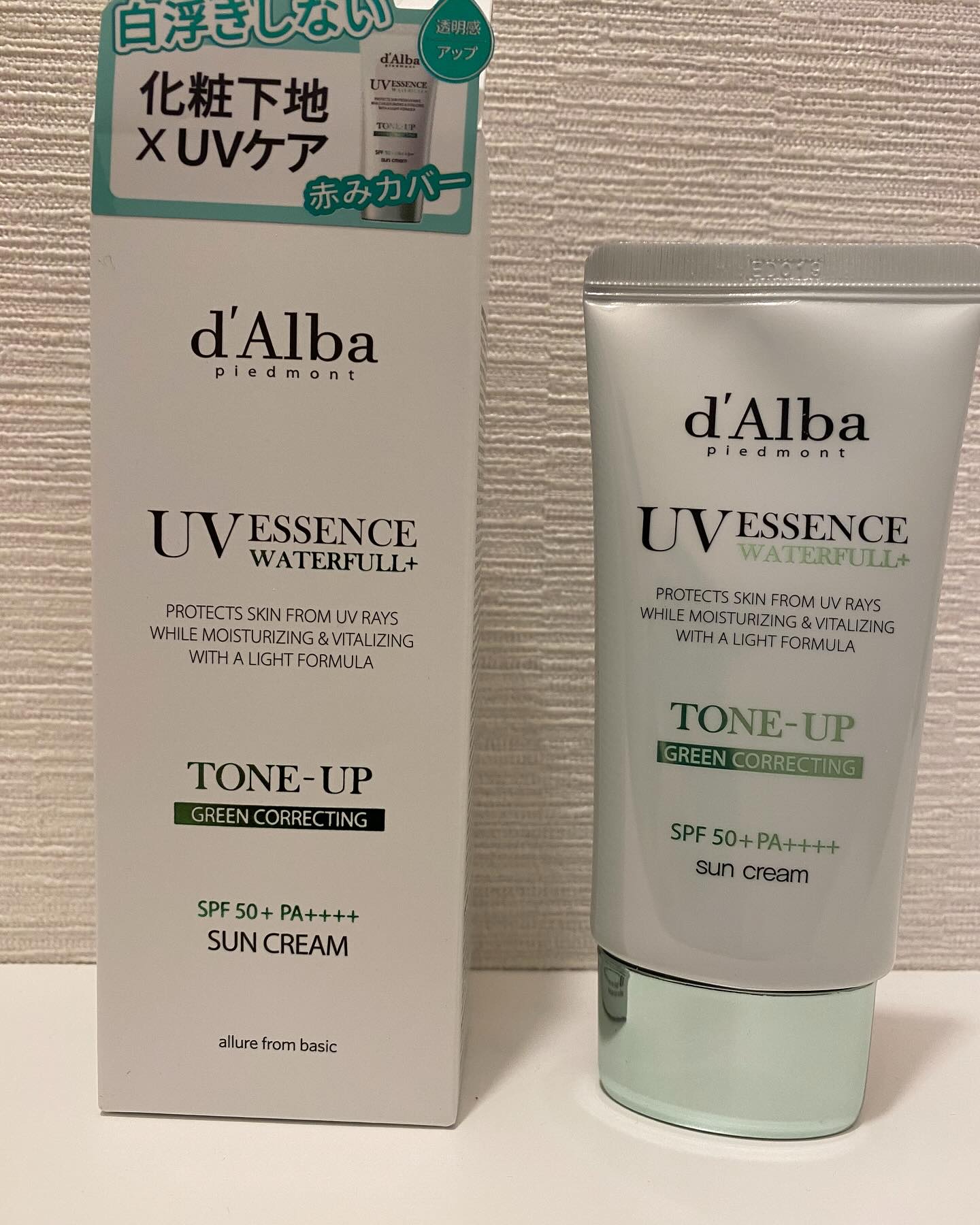 クリーンティーツリーリポソームトーンアップサンクリーム（グリーン）/ダルバ/日焼け止めクリームを使ったクチコミ（1枚目）