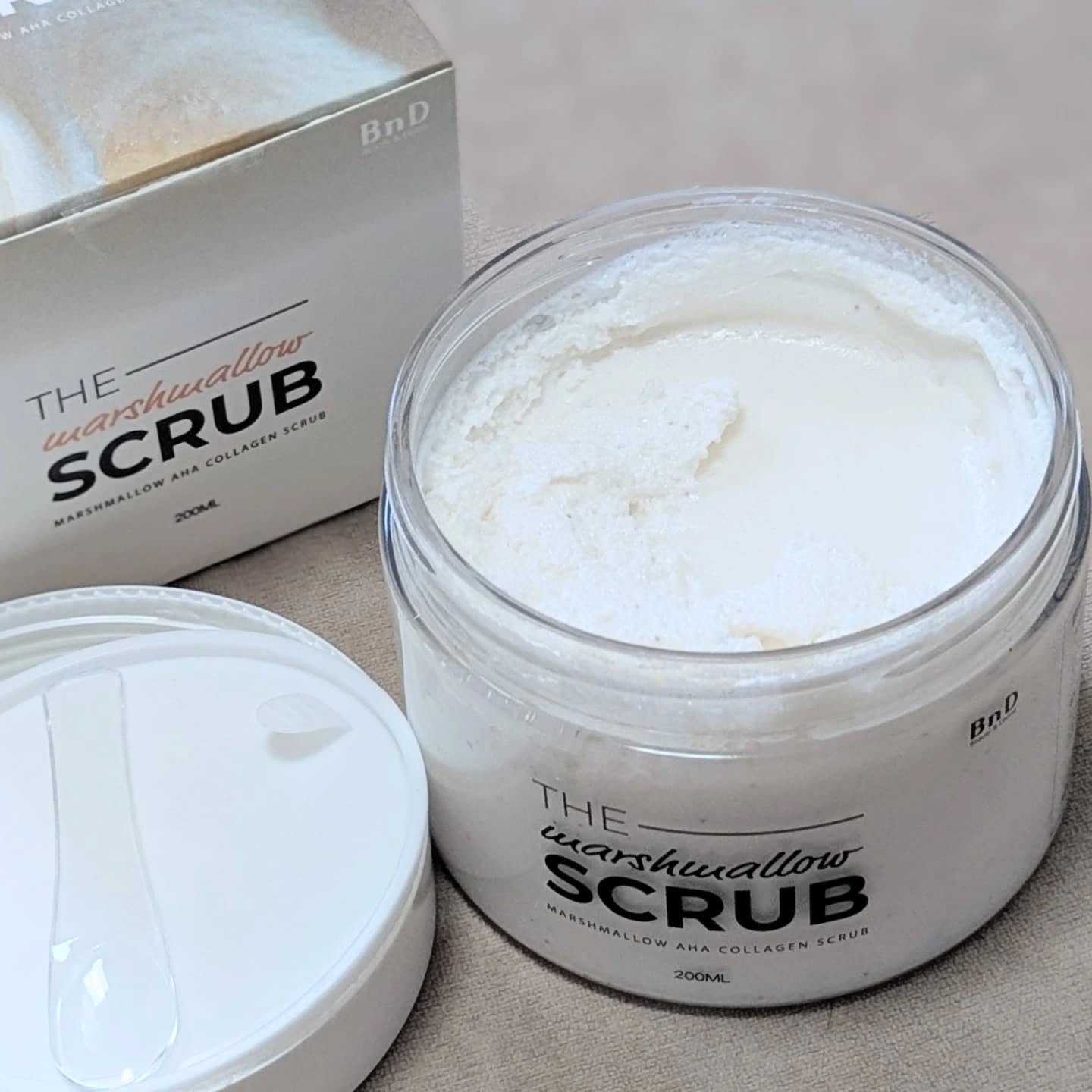 BnD マシュマロ コラーゲン AHA スクラブ /BnD/ボディスクラブを使ったクチコミ（3枚目）