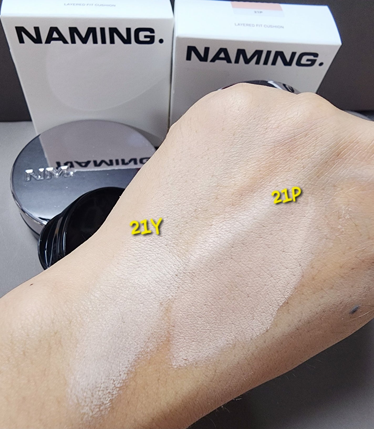 ネーミング レイヤード フィットクッション/NAMING./クッションファンデーションを使ったクチコミ(3枚目)