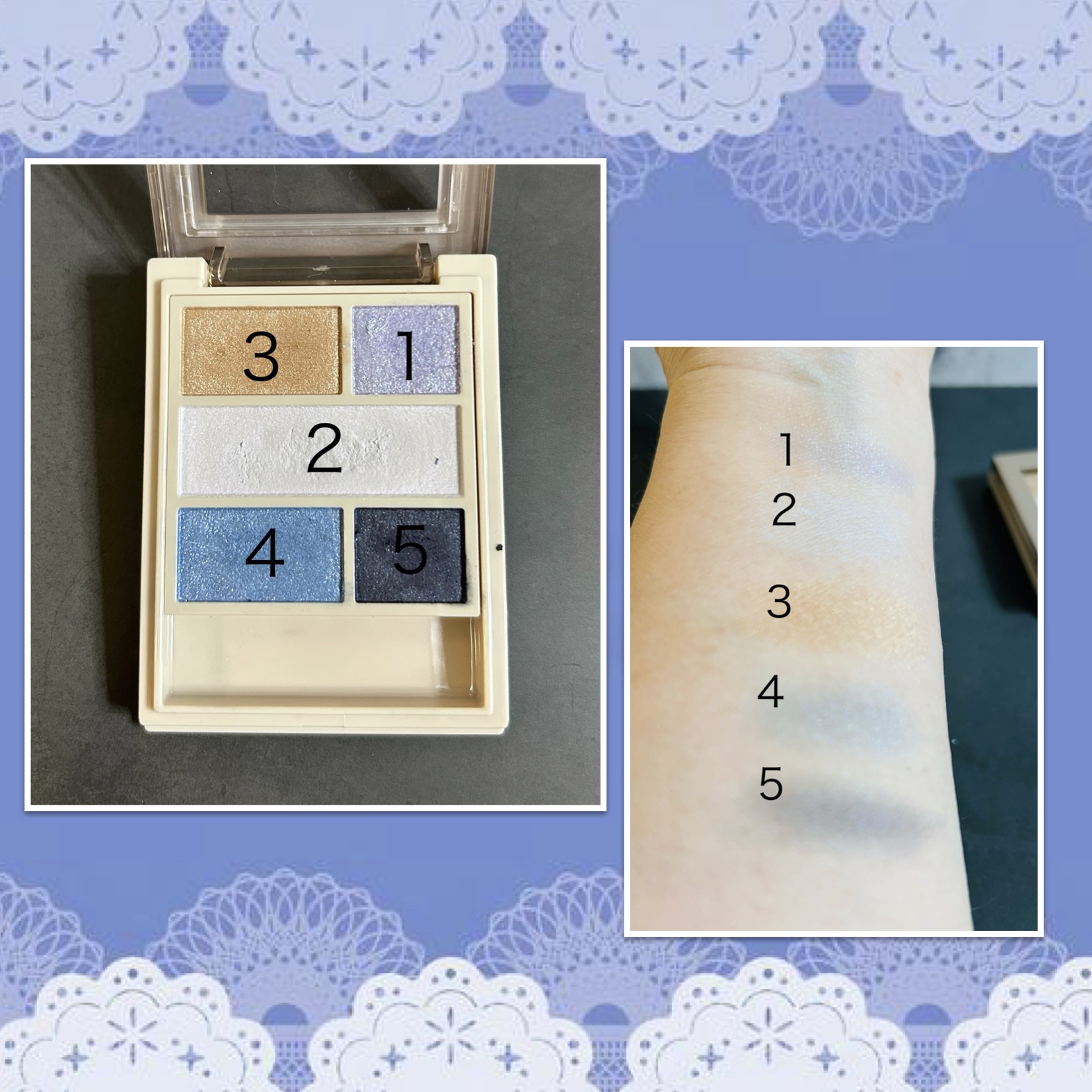 ダブル ムード アイズ BL-6 マリンムード/Visée/アイシャドウパレットを使ったクチコミ（2枚目）