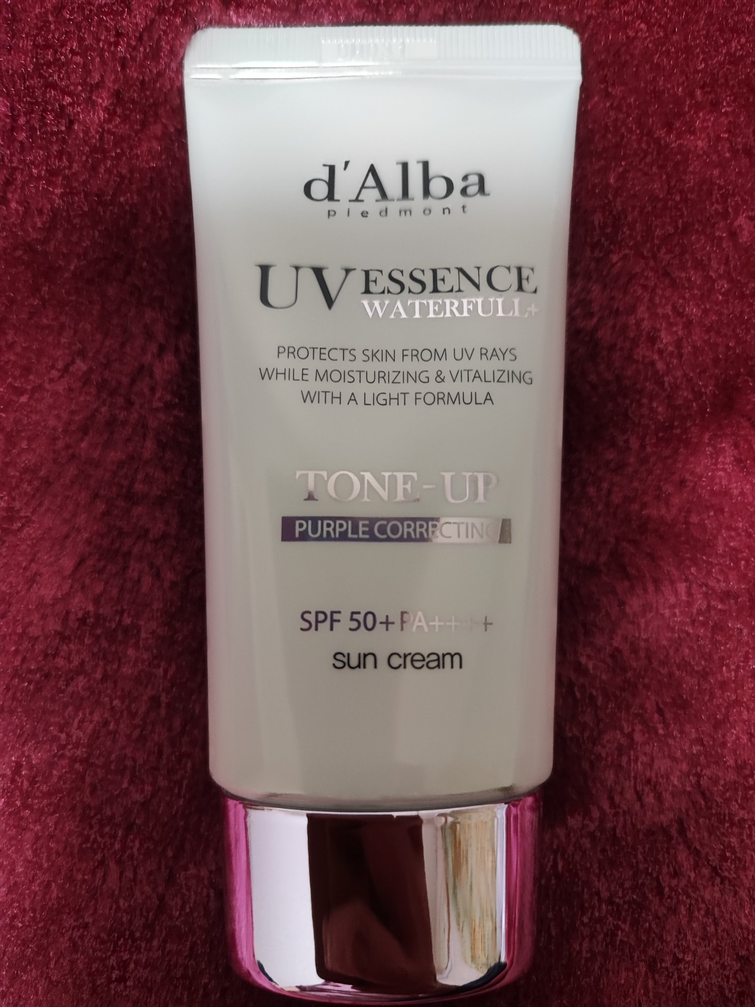 ダルバ ウォータフル トーンアップ サンクリーム(パープル)/ダルバ/日焼け止めクリームを使ったクチコミ（2枚目）