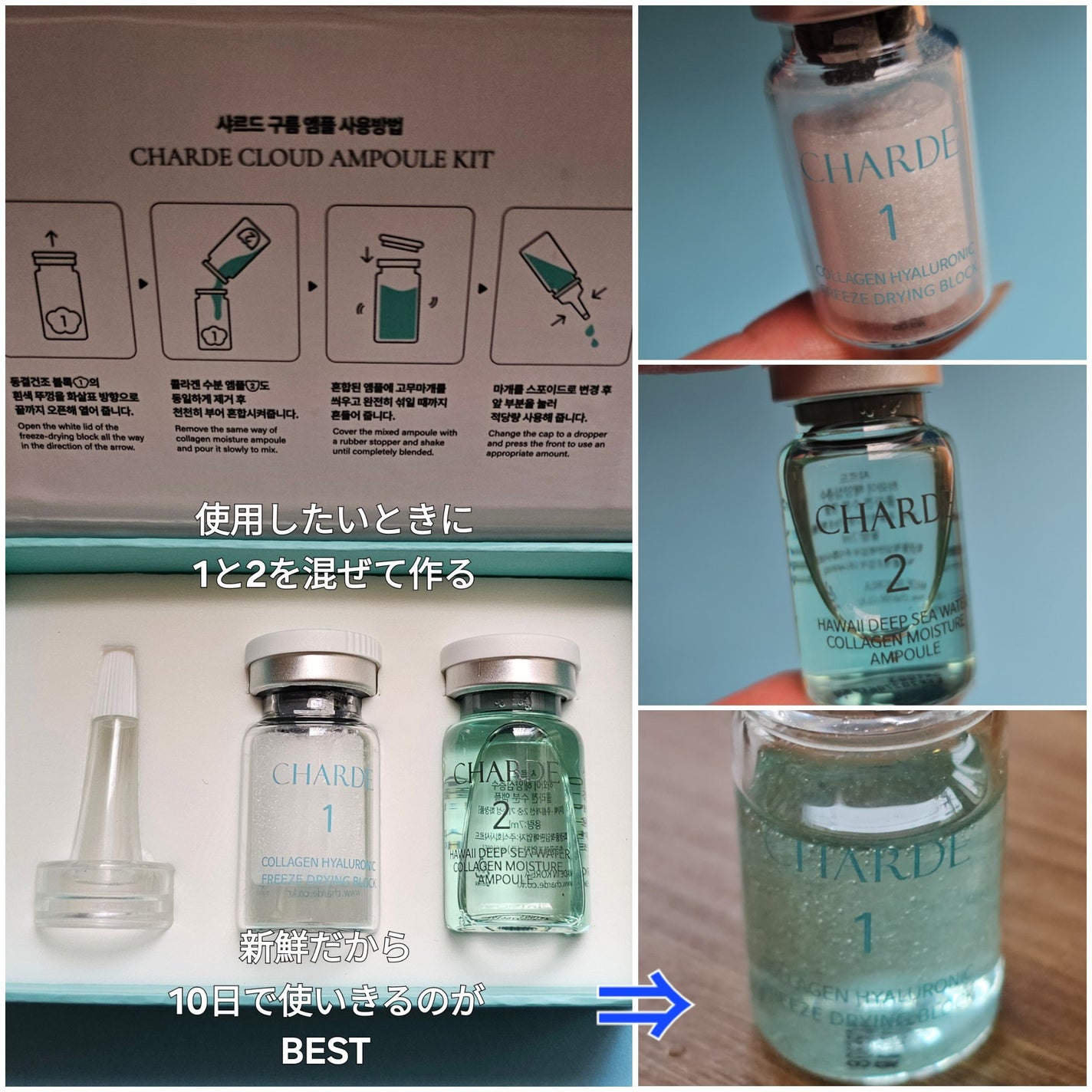 クラウドアンプル 1week キット/CHARDE/美容液を使ったクチコミ(2枚目)
