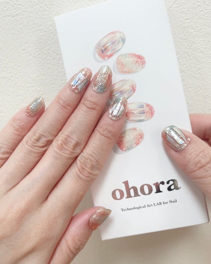 セミキュアジェルネイル(ハンド)/ohora/ネイルシールを使ったクチコミ(4枚目)