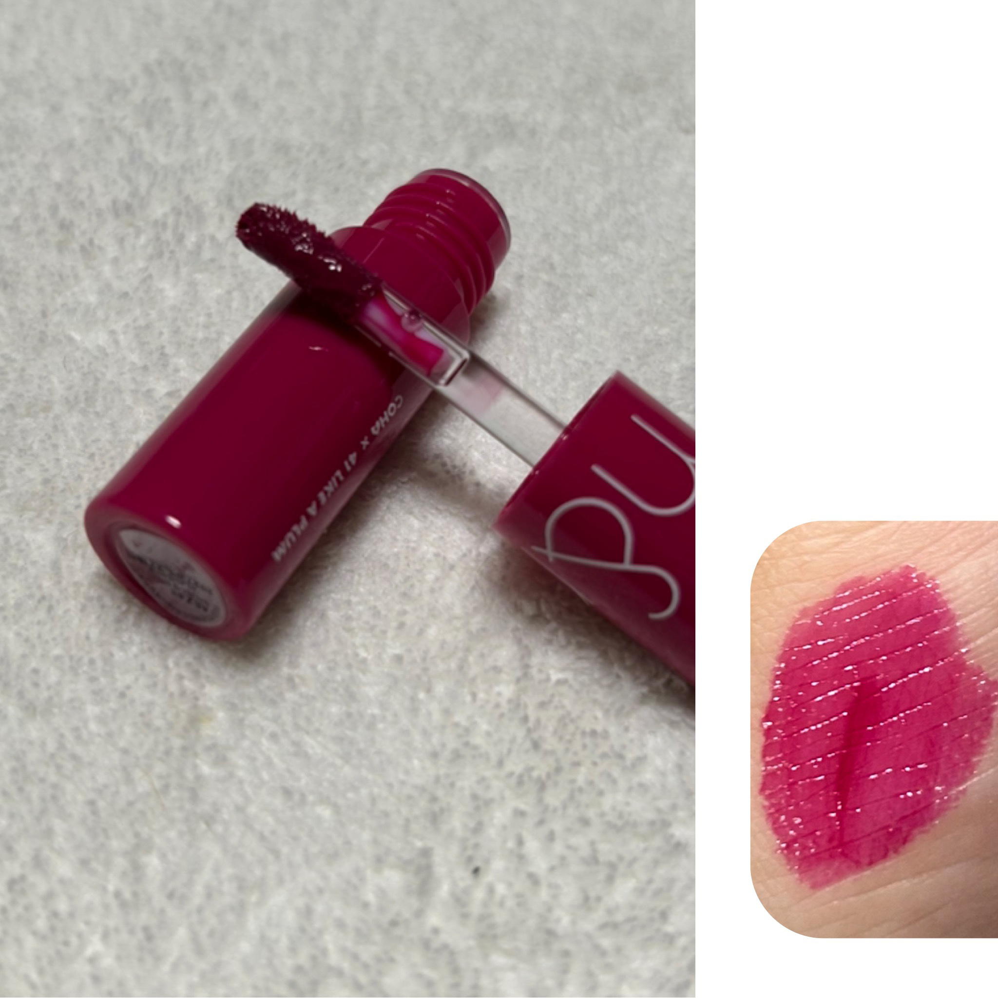 ジューシーラスティングティント/rom&nd/リップティントを使ったクチコミ（2枚目）