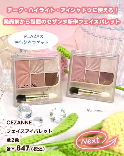 フェイスアイパレット/CEZANNE/アイシャドウを使ったクチコミ(2枚目)