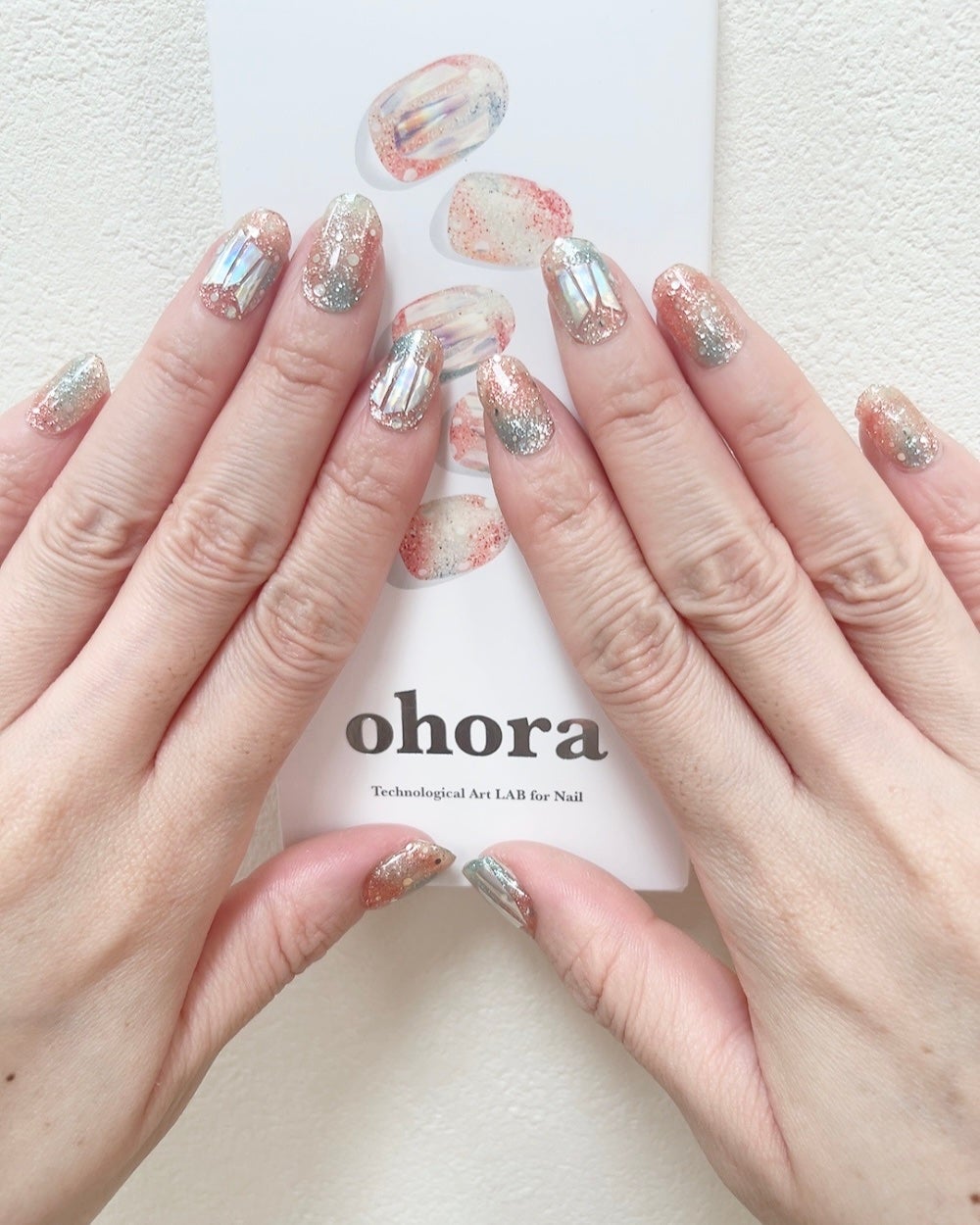 セミキュアジェルネイル(ハンド)/ohora/ネイルシールを使ったクチコミ(1枚目)