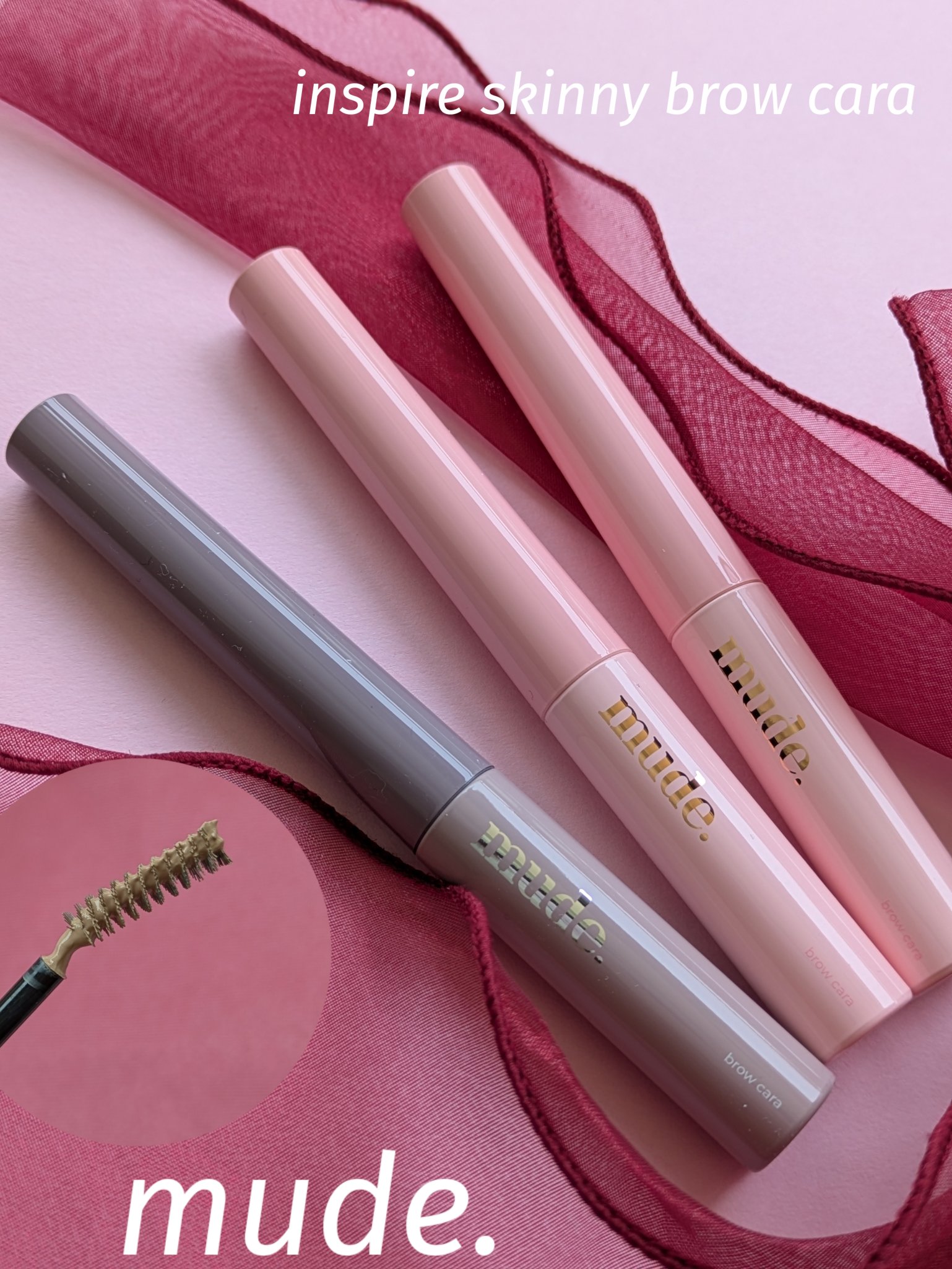 インスパイアスキニーブロウカラ/mude./眉マスカラを使ったクチコミ（1枚目）