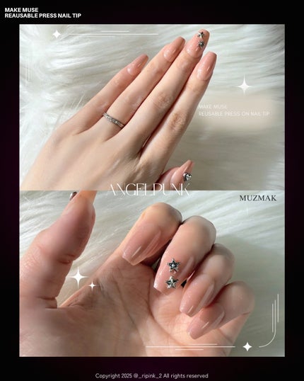 TPUネイルチップ(shape:Coffin)/Muzmak/ネイルチップ・パーツを使ったクチコミ(7枚目)