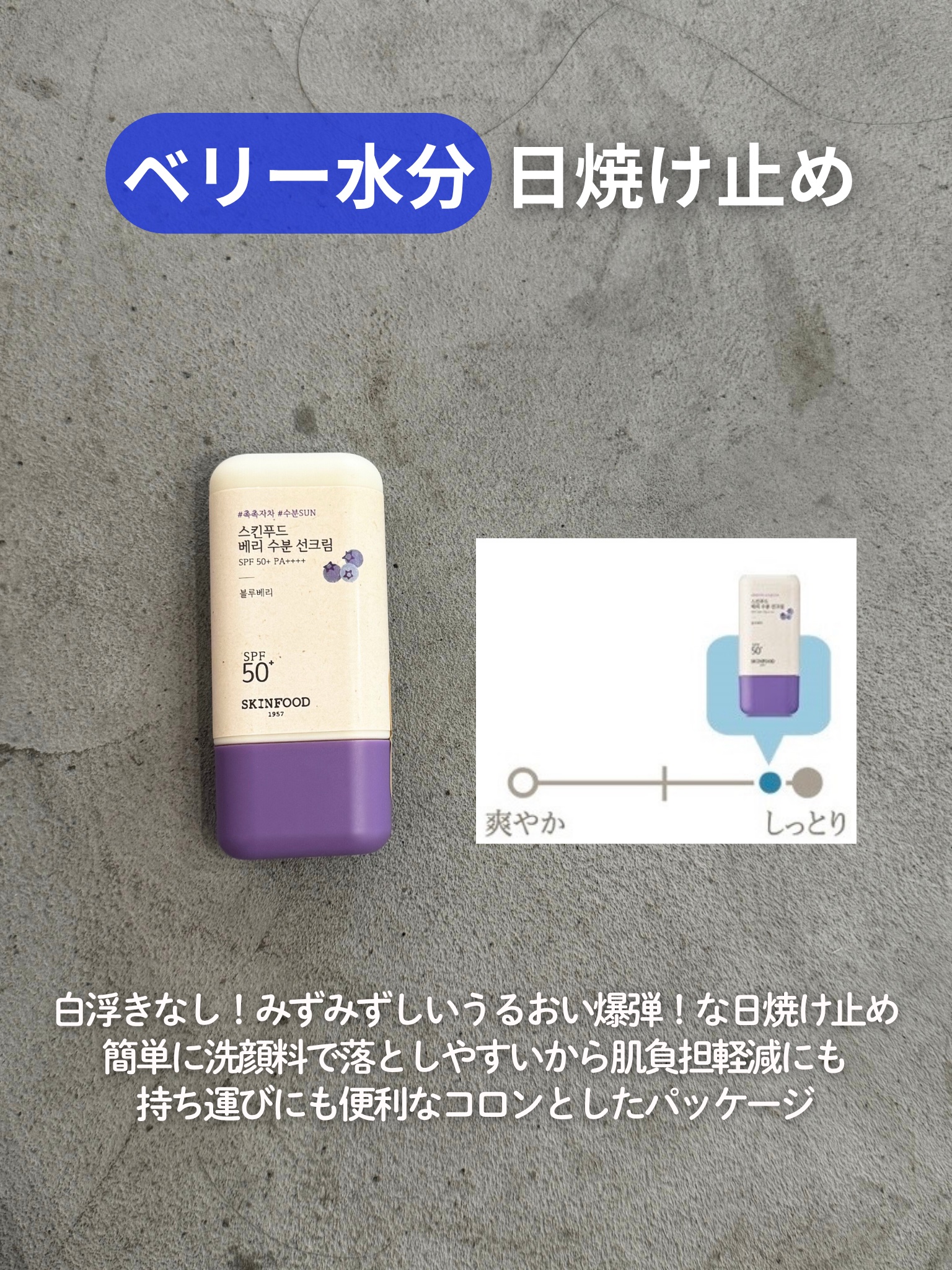 ベリー モイスチャライジング サンクリーム/SKINFOOD/日焼け止めクリームを使ったクチコミ（2枚目）