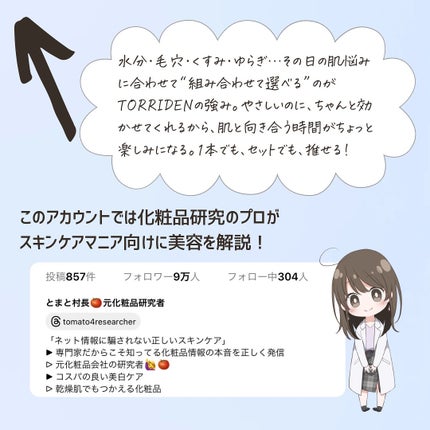 とまと村長@化粧品研究者 on LIPS 「Torridenの美容液を比較!同じものに見えがちだけど、実は..」(9枚目)