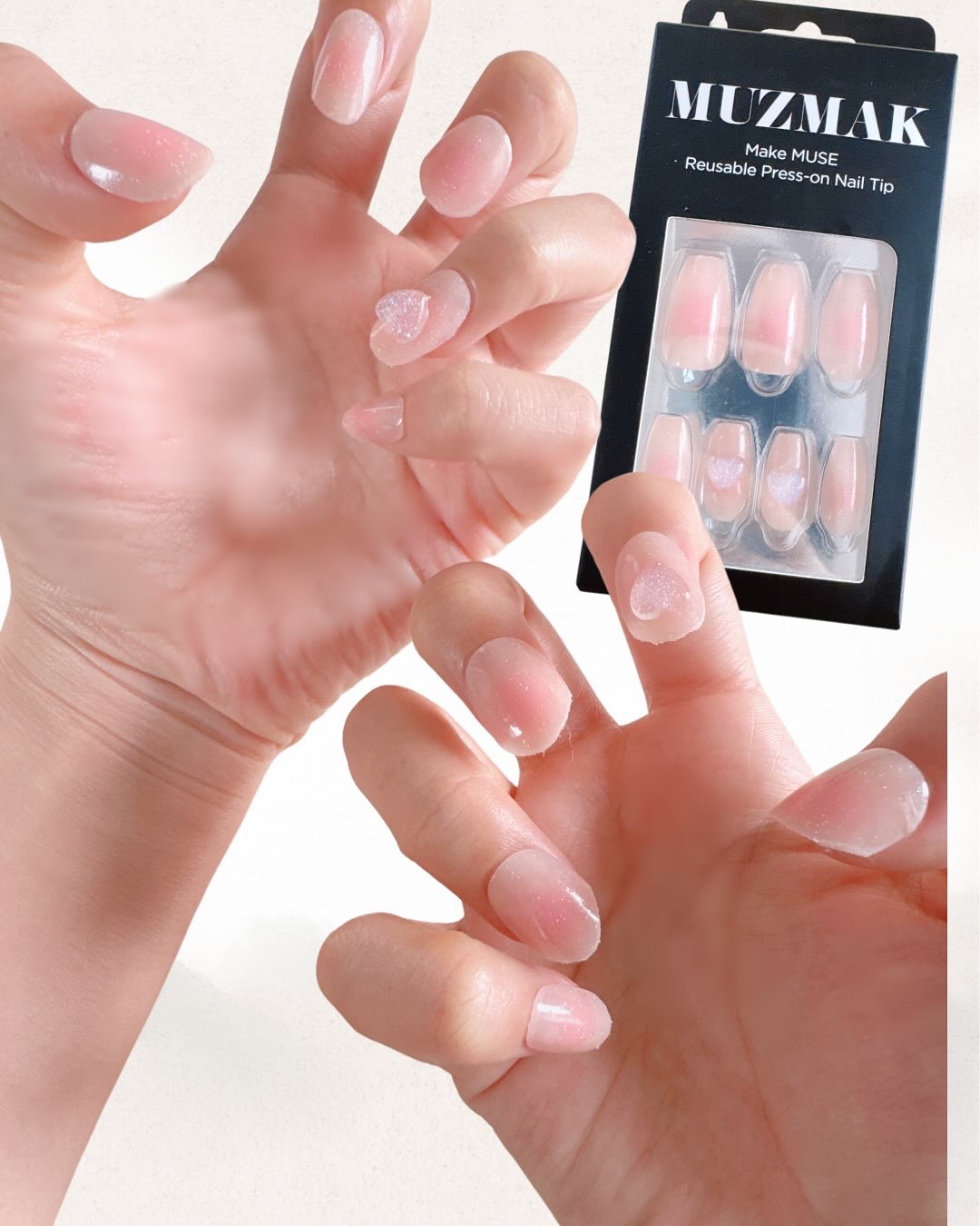 TPUネイルチップ（shape:Almond）/Muzmak/ネイルチップ・パーツを使ったクチコミ（3枚目）