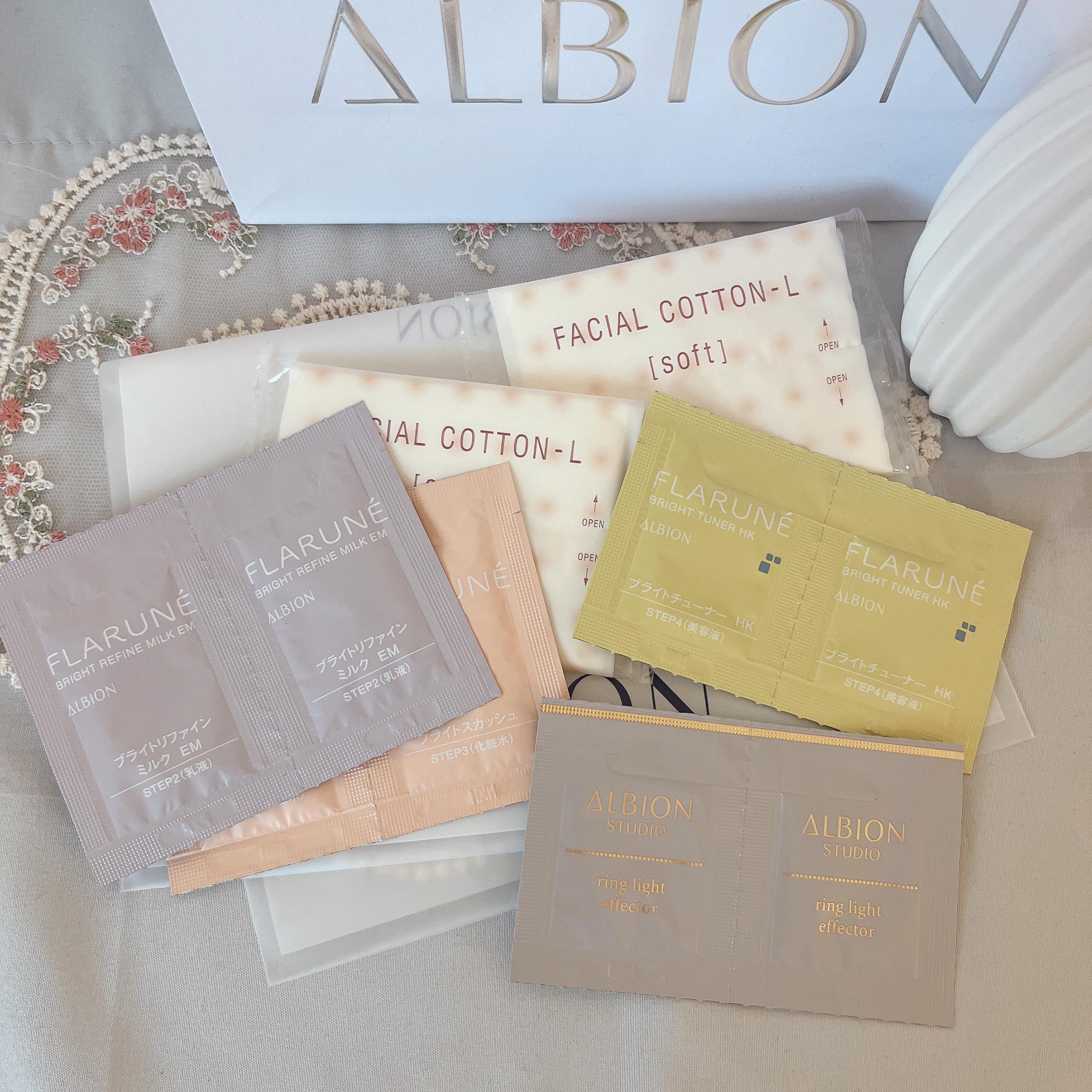 ハートちゃんのクチコミ「アルビオン
フラルネ
ビビッドチューナー
HK

美容液は、お気に入りを見つけると同じものをず.....」（2枚目）