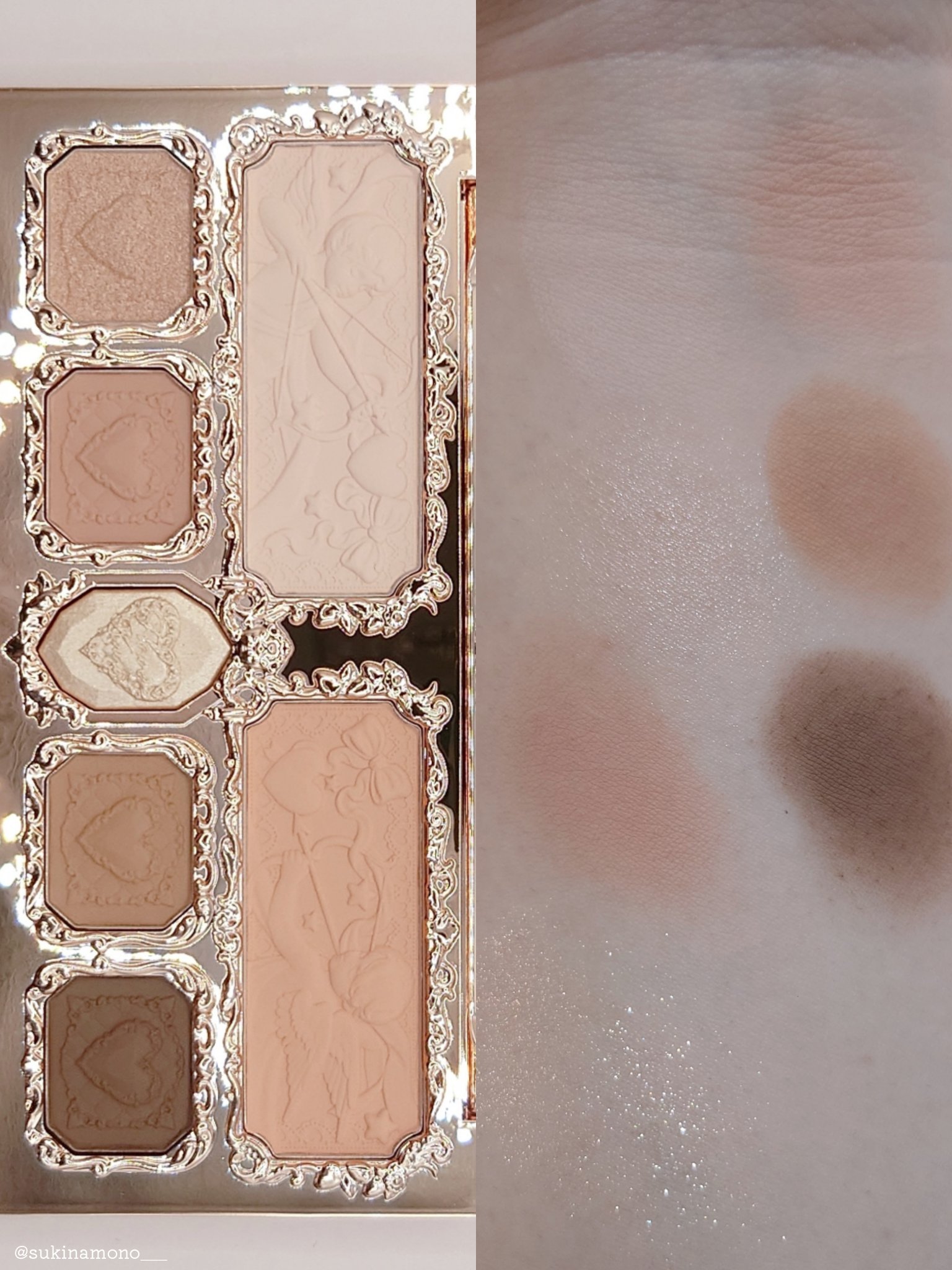 ストロベリーキューピッドコレクション メイクアップパレット/FlowerKnows/アイシャドウパレットを使ったクチコミ（3枚目）