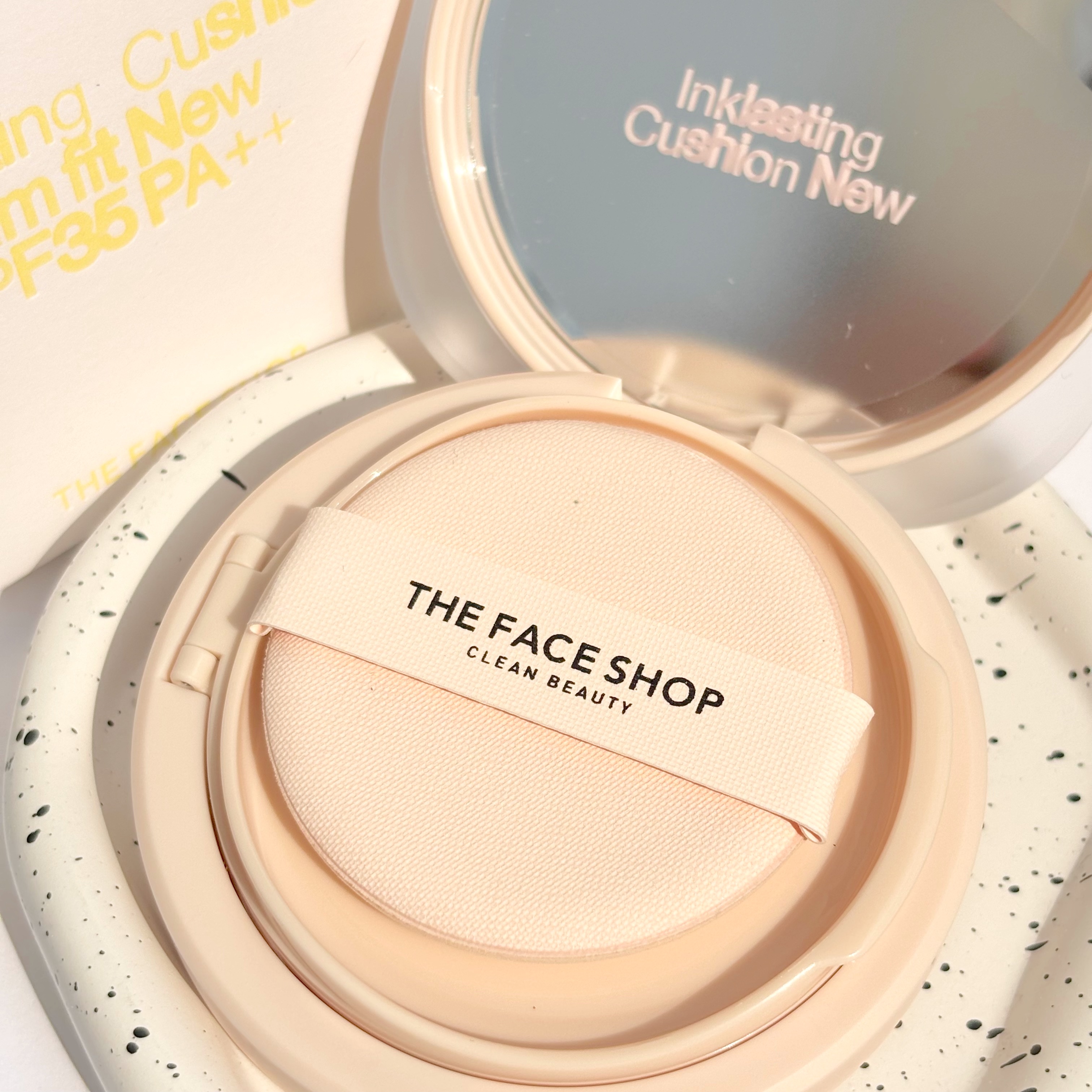 インクラスティングクッションファンデーション/THE FACE SHOP/クッションファンデーションを使ったクチコミ（2枚目）