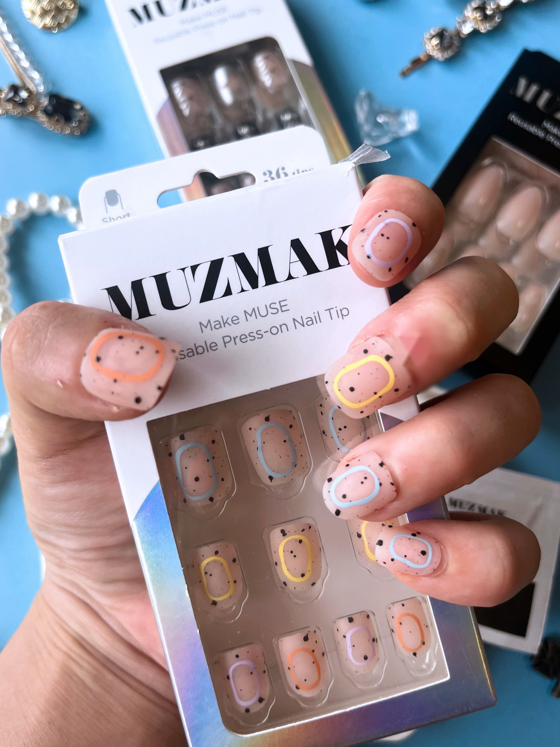 TPUネイルチップ（shape:Short Square）/Muzmak/ネイルチップ・パーツを使ったクチコミ（3枚目）