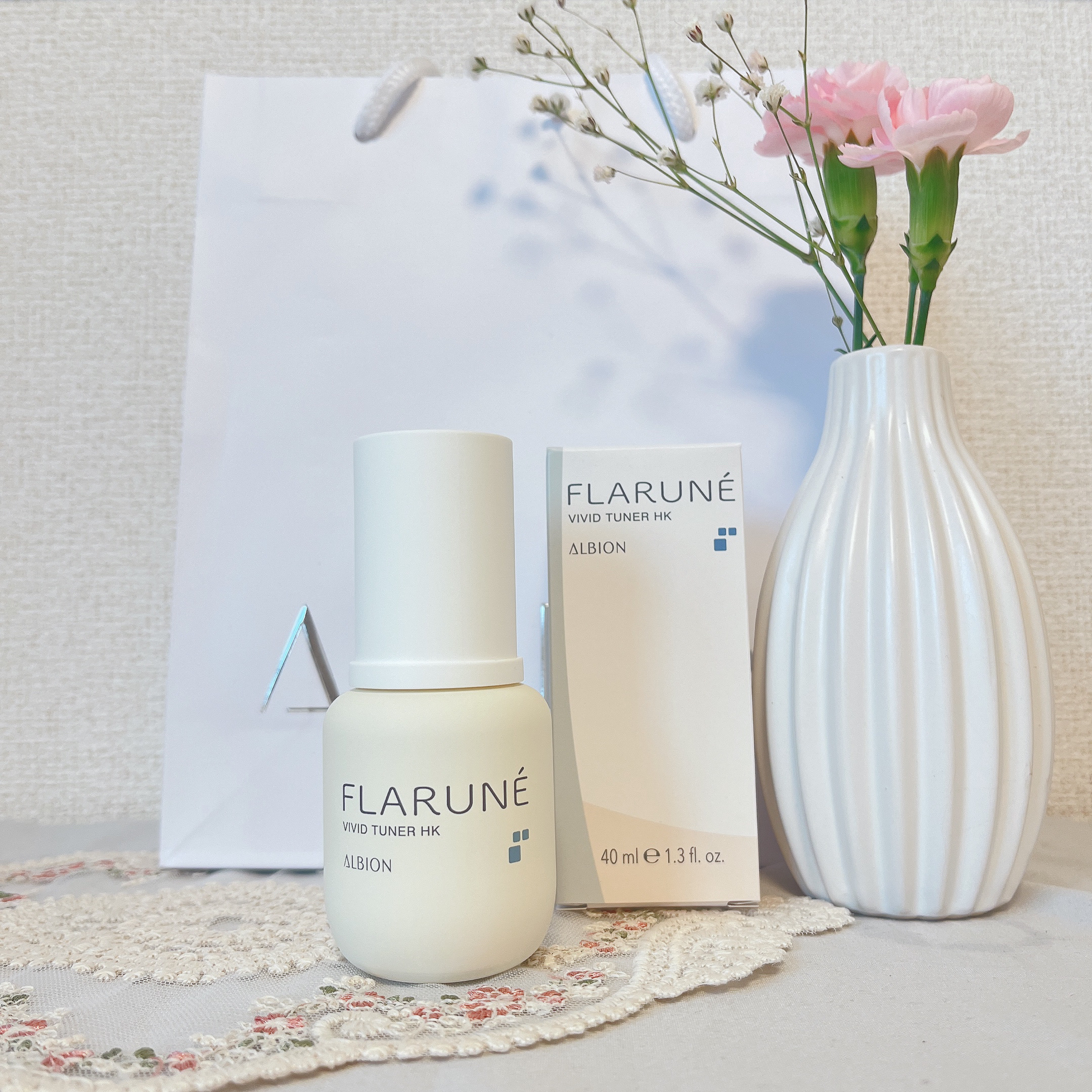 ハートちゃんのクチコミ「アルビオン
フラルネ
ビビッドチューナー
HK

美容液は、お気に入りを見つけると同じものをず.....」（1枚目）