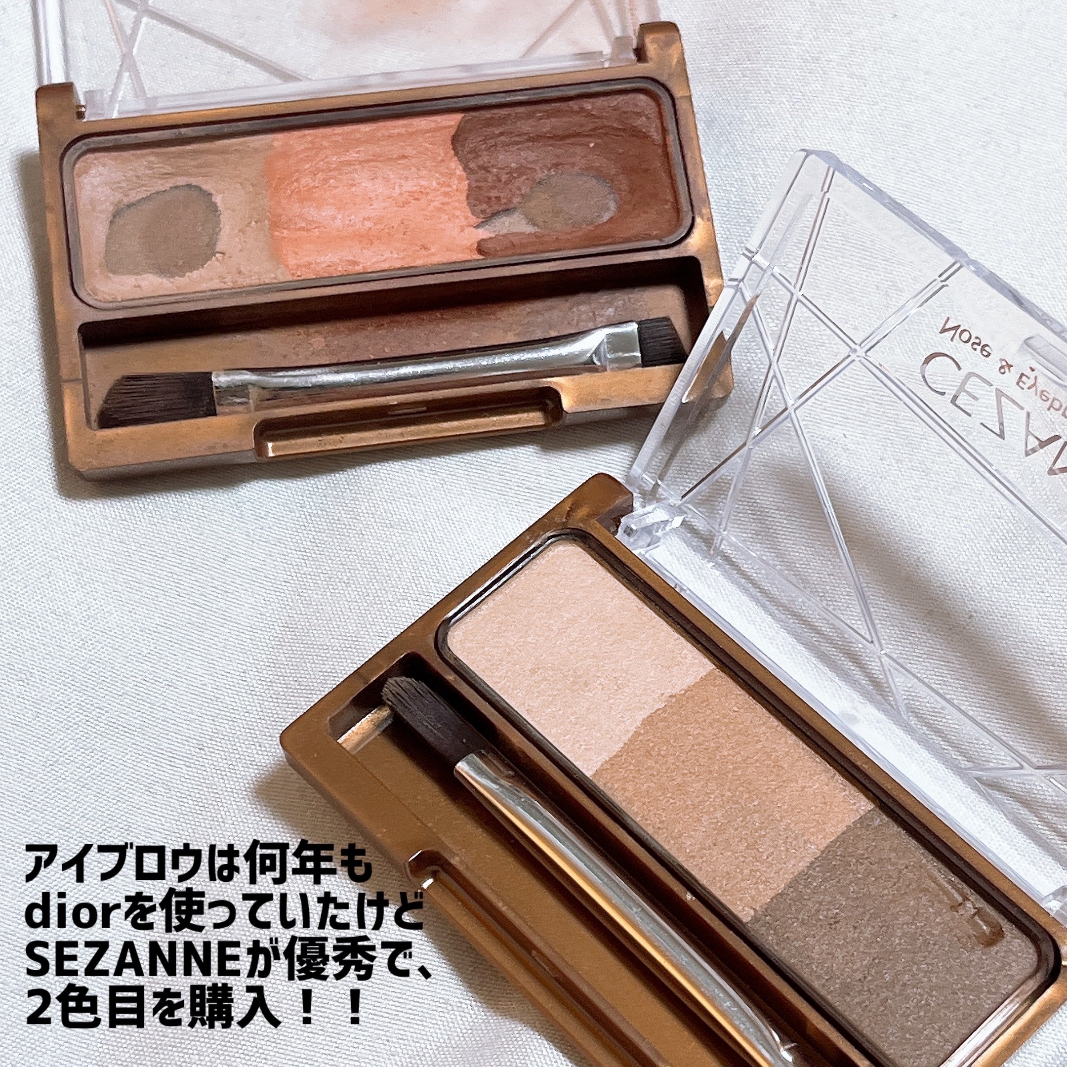 ノーズ＆アイブロウパウダー/CEZANNE/パウダーアイブロウを使ったクチコミ（2枚目）