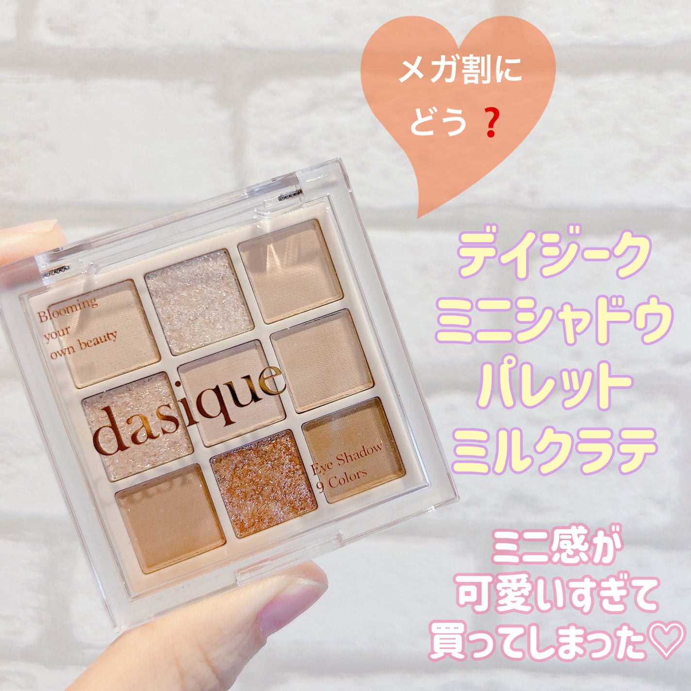 ミニシャドウパレット/dasique/アイシャドウパレットを使ったクチコミ(1枚目)