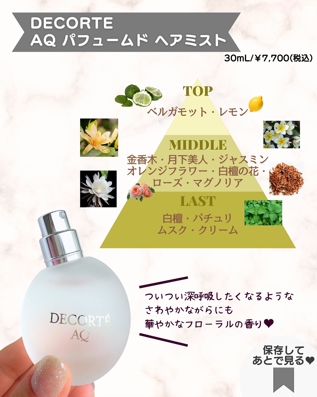 コスメデコルテ AQ パフュームド ヘアミスト/DECORTÉ/ヘアミストを使ったクチコミ（3枚目）